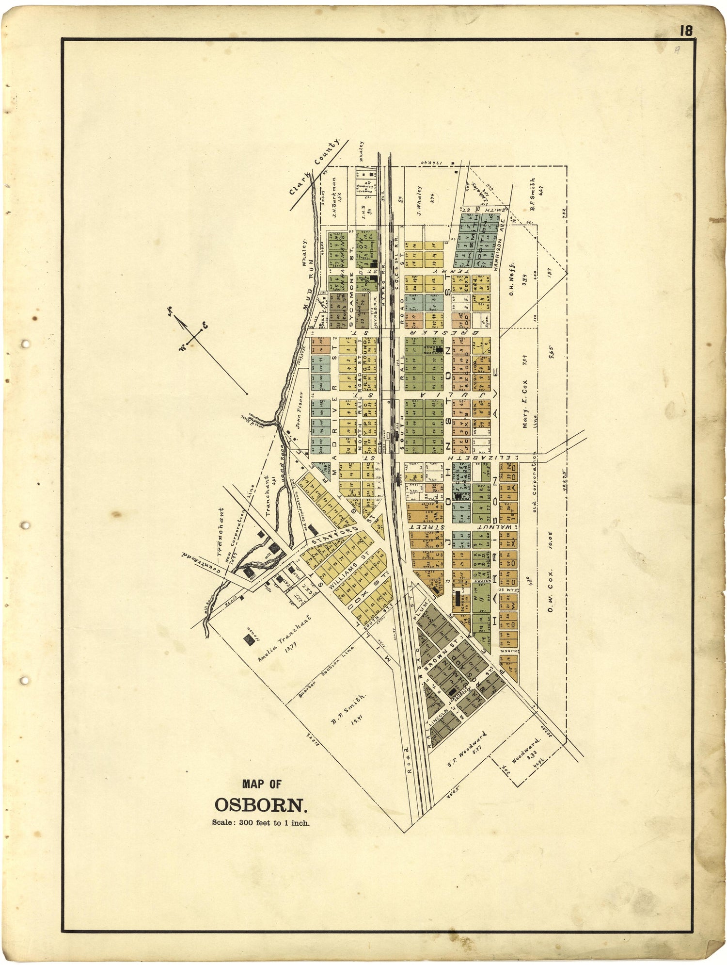 Map of Osborn from Riddell&