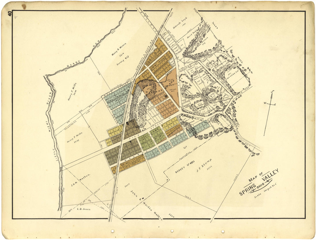 Map of Spring Valley Ohio from Riddell&