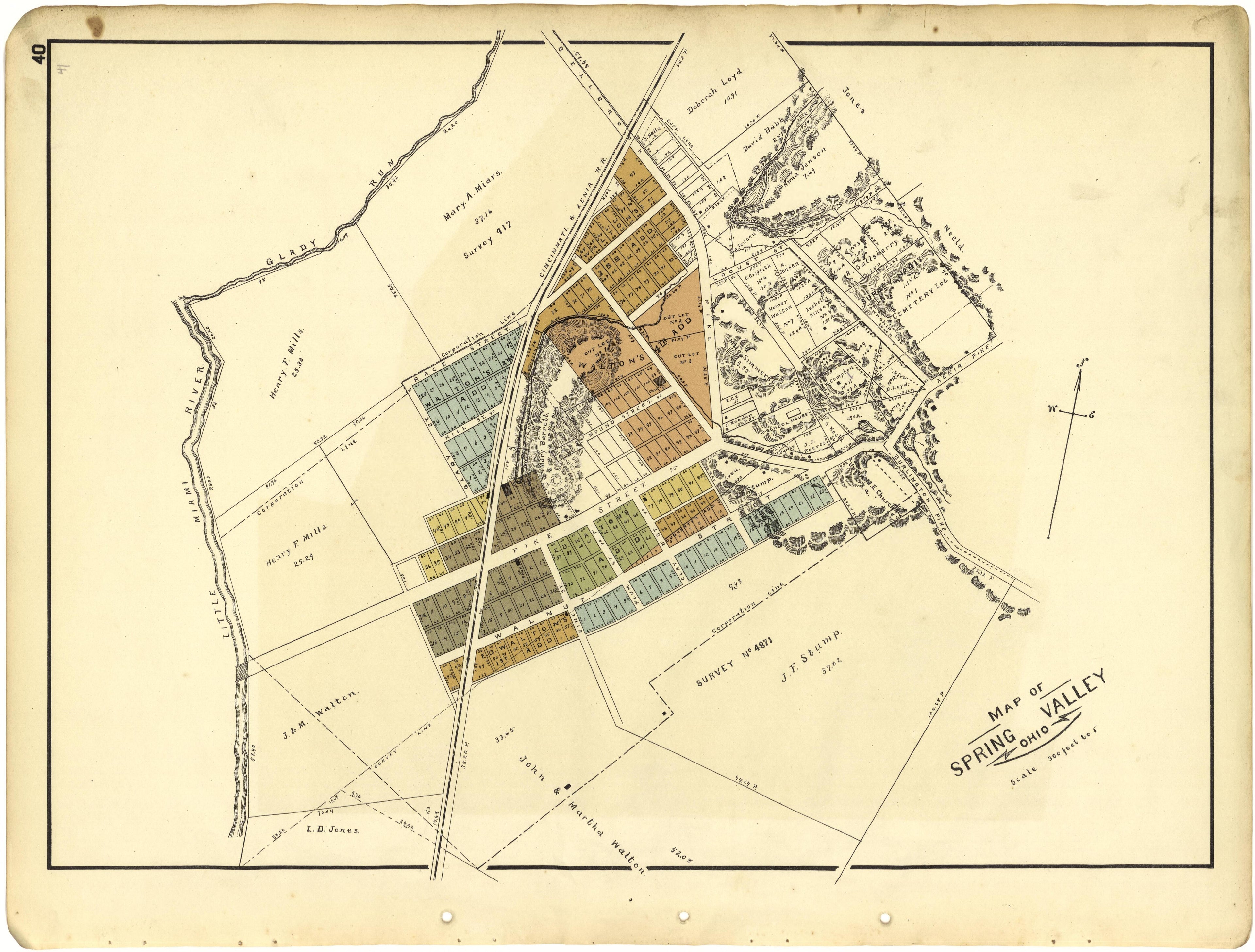 Map of Spring Valley Ohio from Riddell&