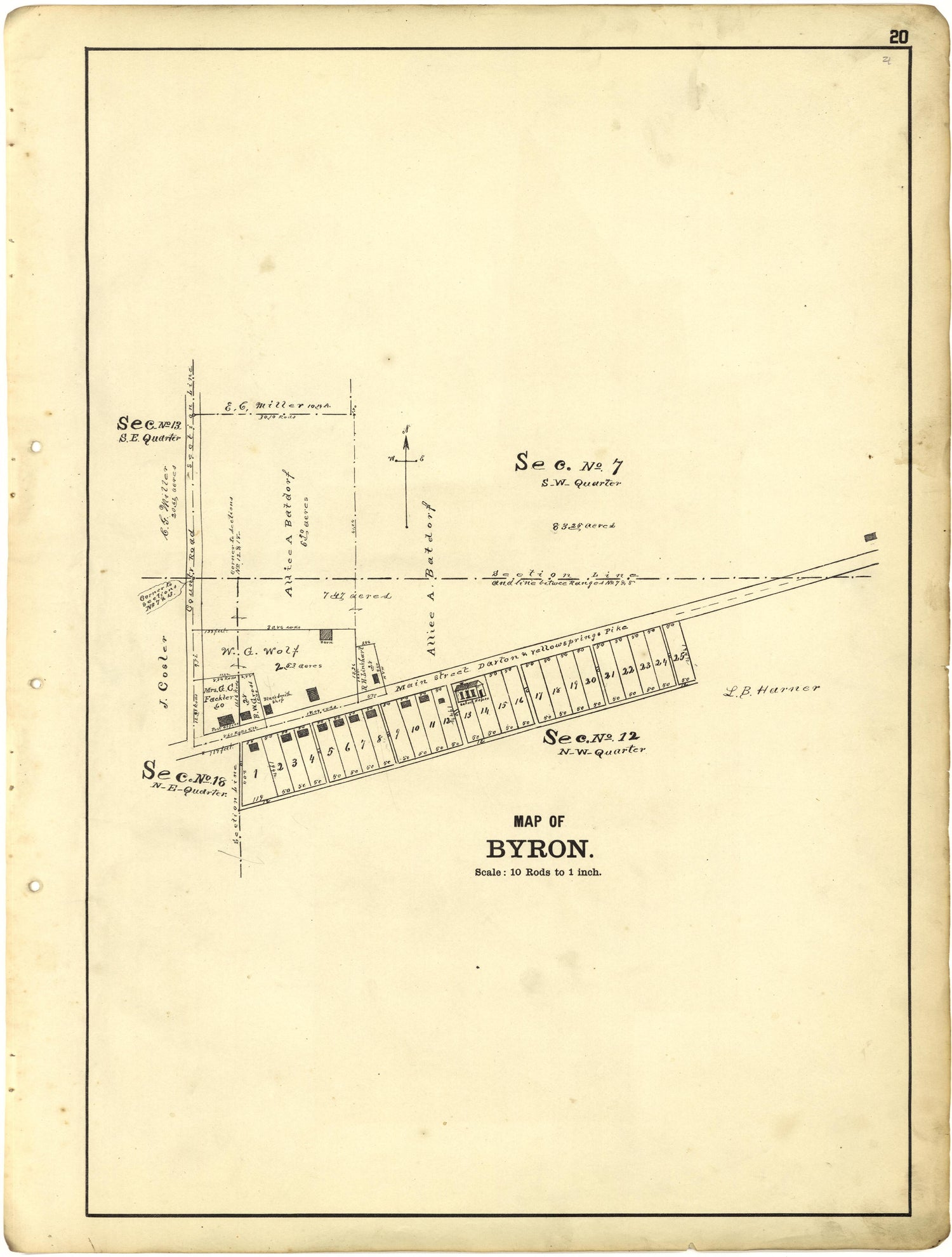 Map of Byron from Riddell&