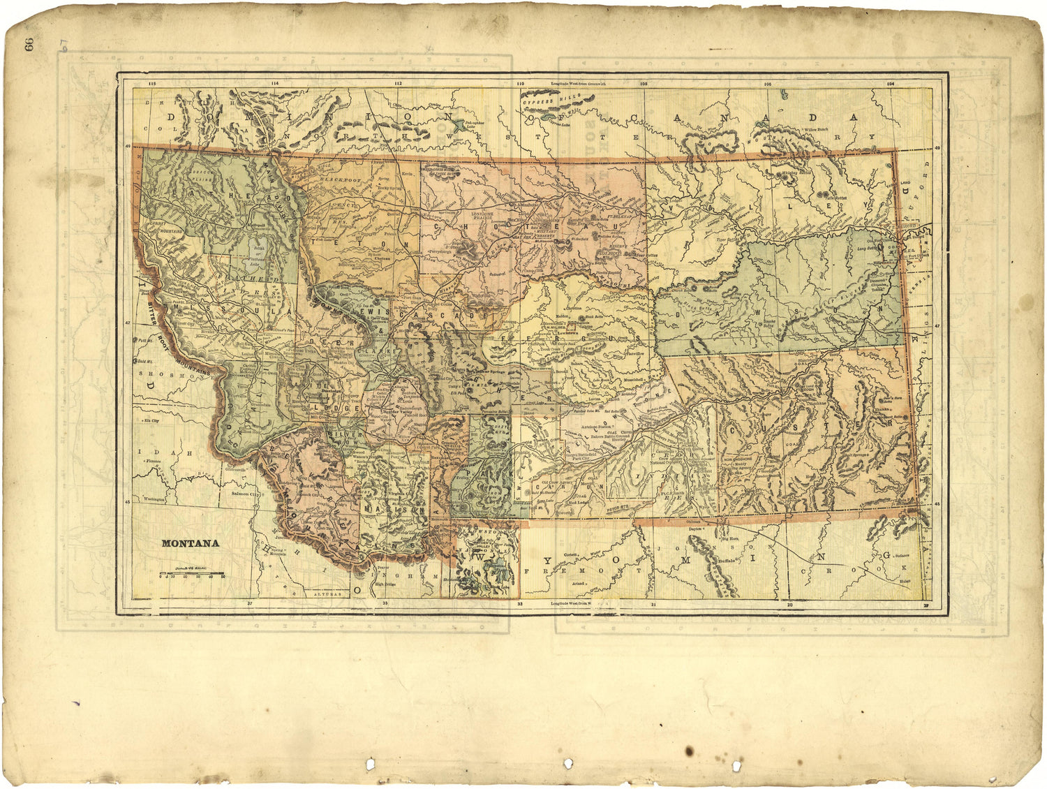 This old map of Greene County, Ohio,  was created by Riddell, Levi|Riddell, W. D. in 1896