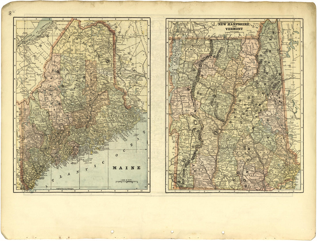 Maine; New Hampshire and Vermont from Riddell&