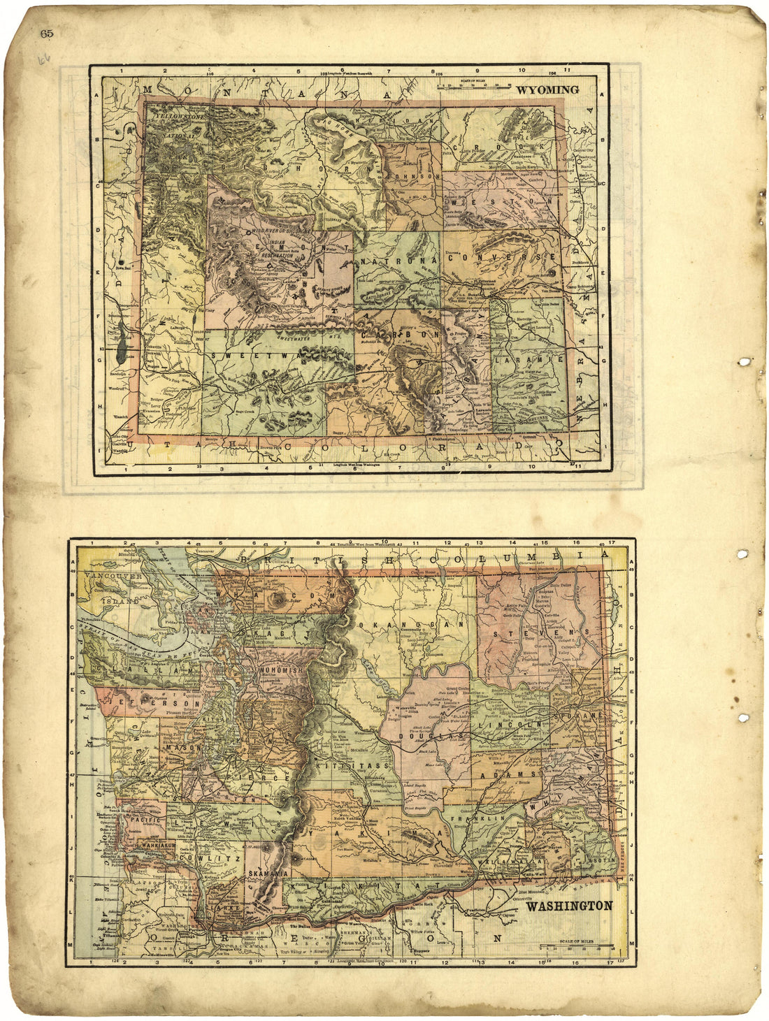 Wyoming; Washington from Riddell&