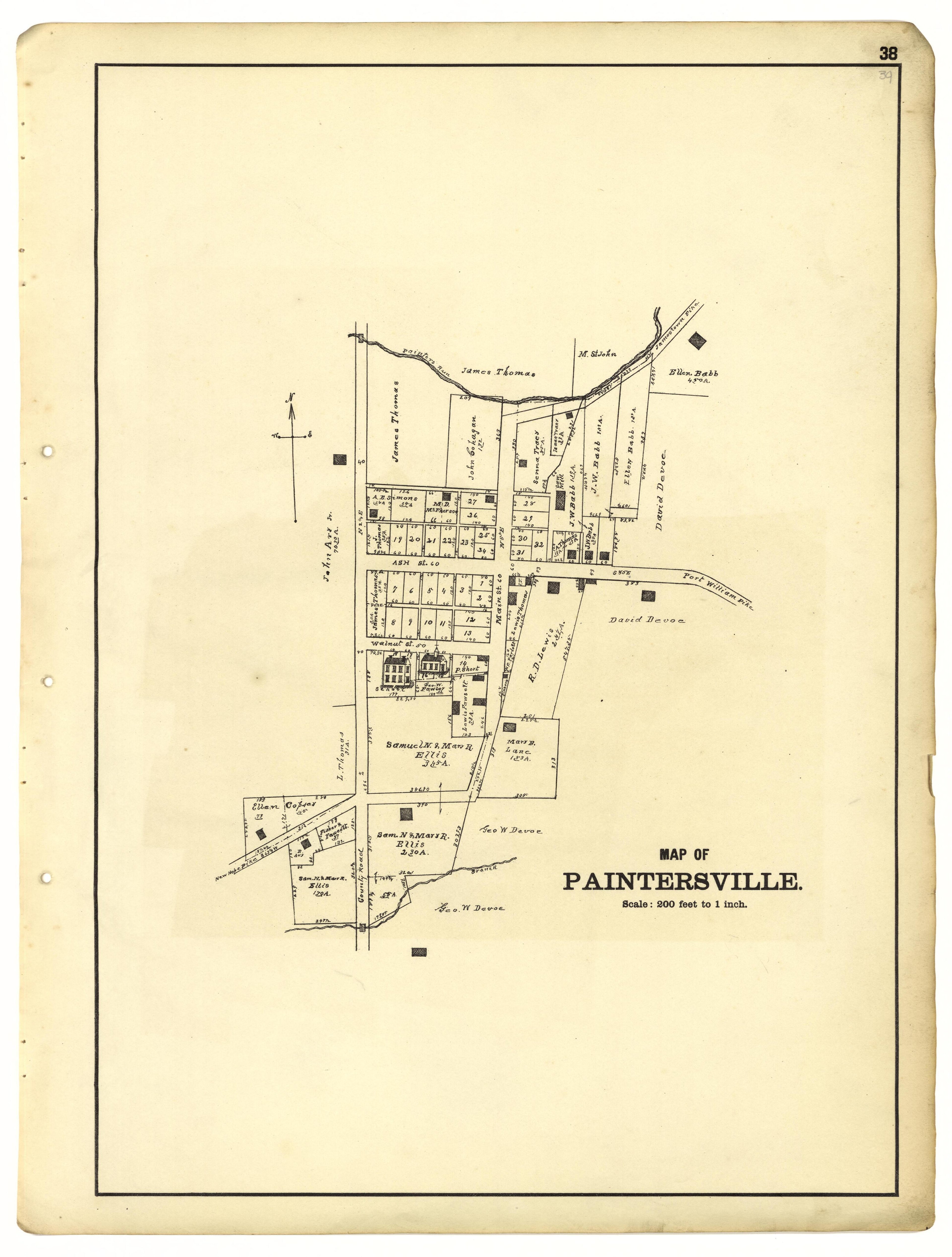 Map of Paintersville from Riddell&