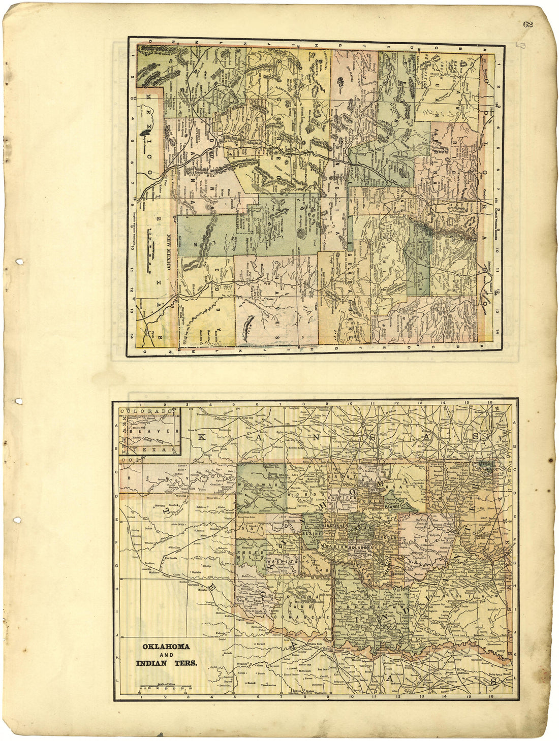 New Mexico; Oklahoma and Indian Ters. from Riddell&