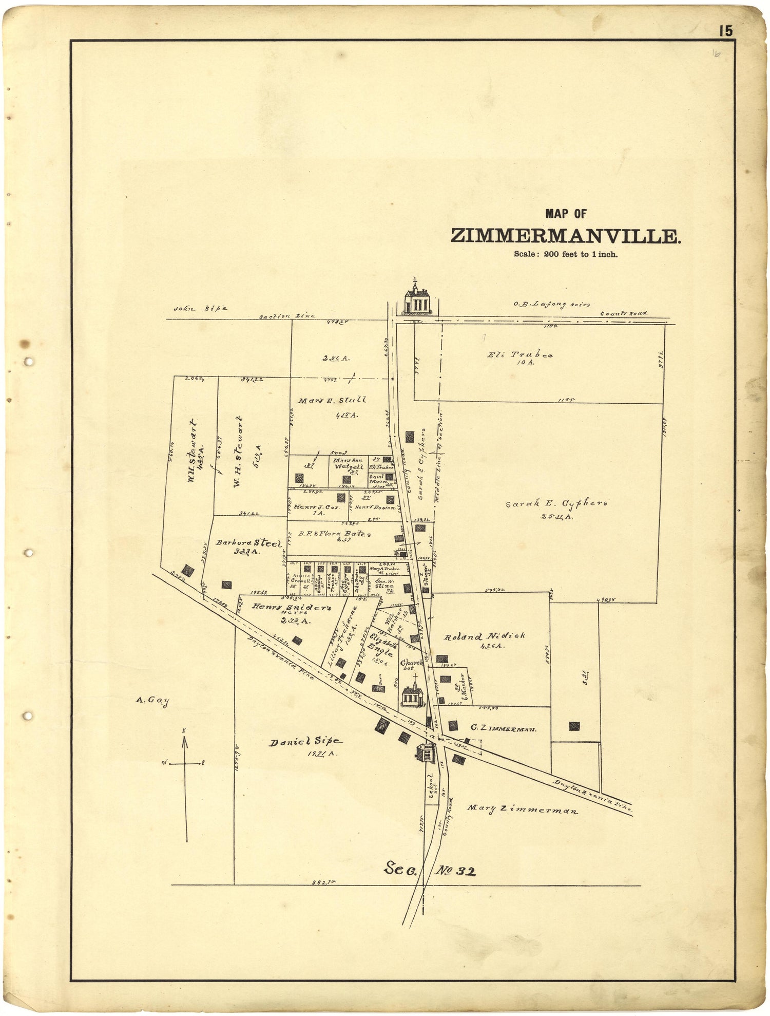 Map of Zimmermanville from Riddell&
