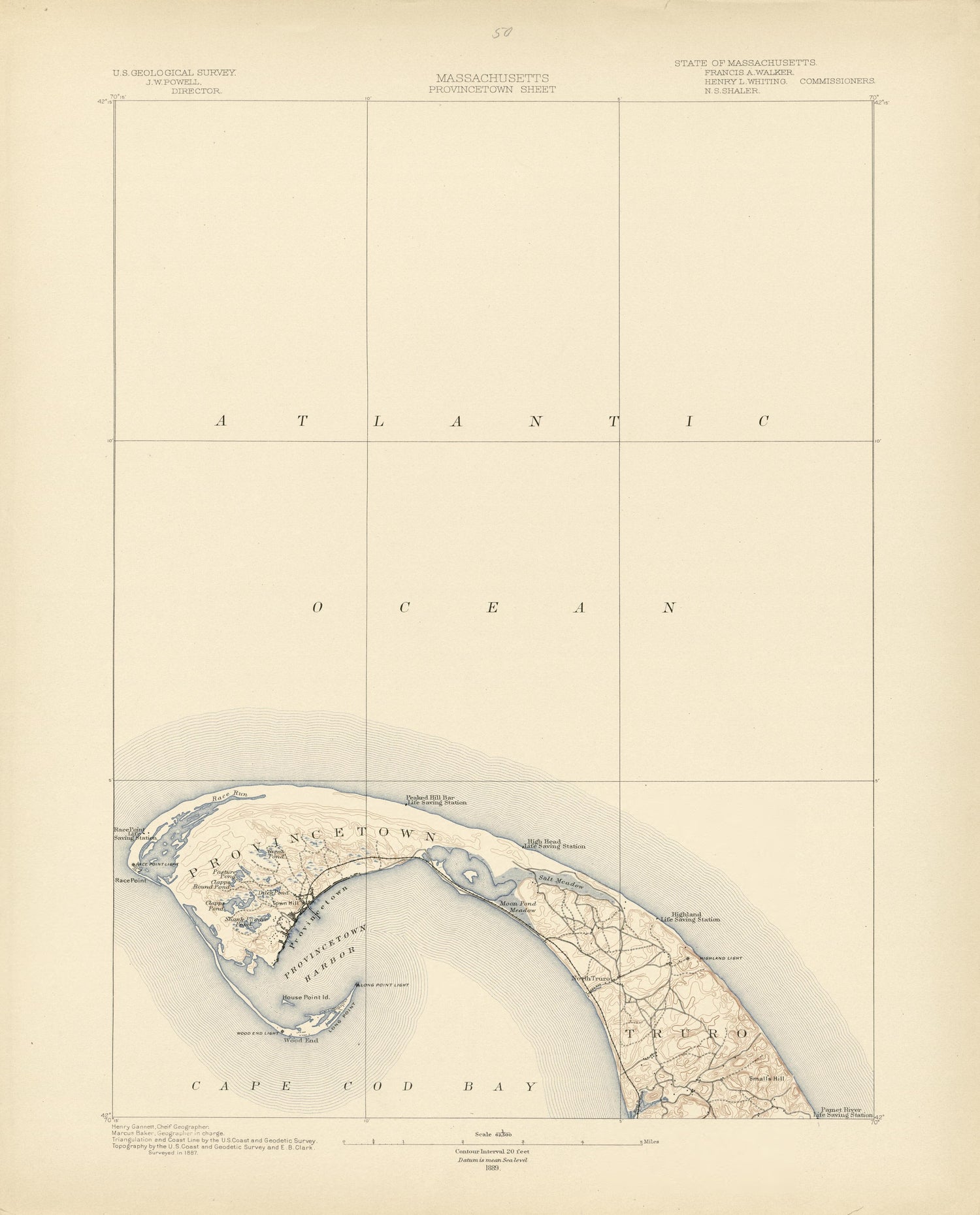 Massachusetts - Provincetown Sheet from Atlas of Massachusetts 1890 by Relic Map Company