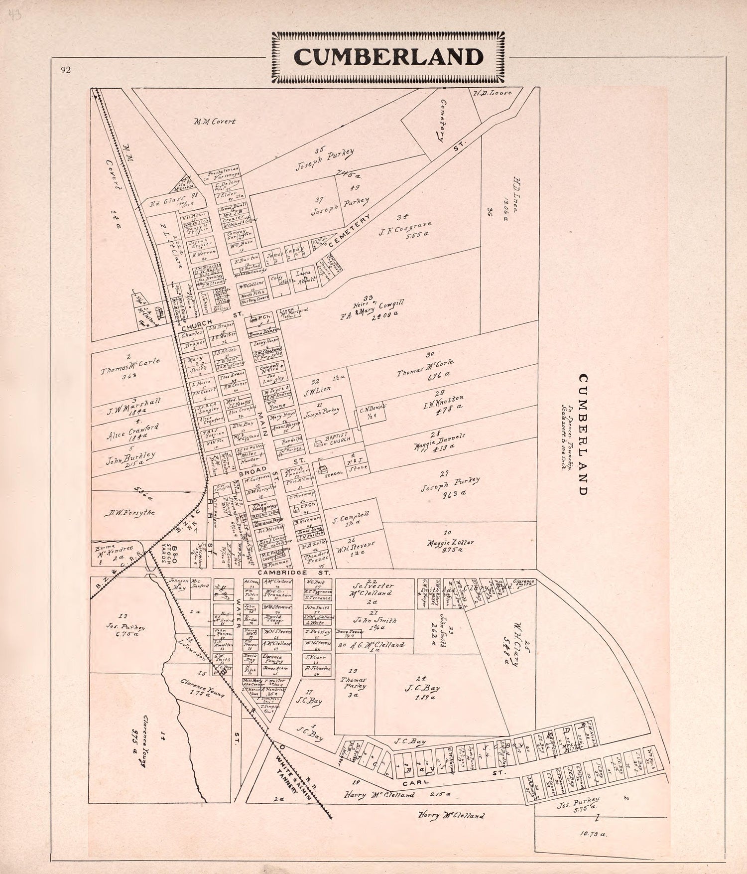 Cumberland from Illustrated Atlas of Guernsey County, Ohio 1902 by Relic Map Company