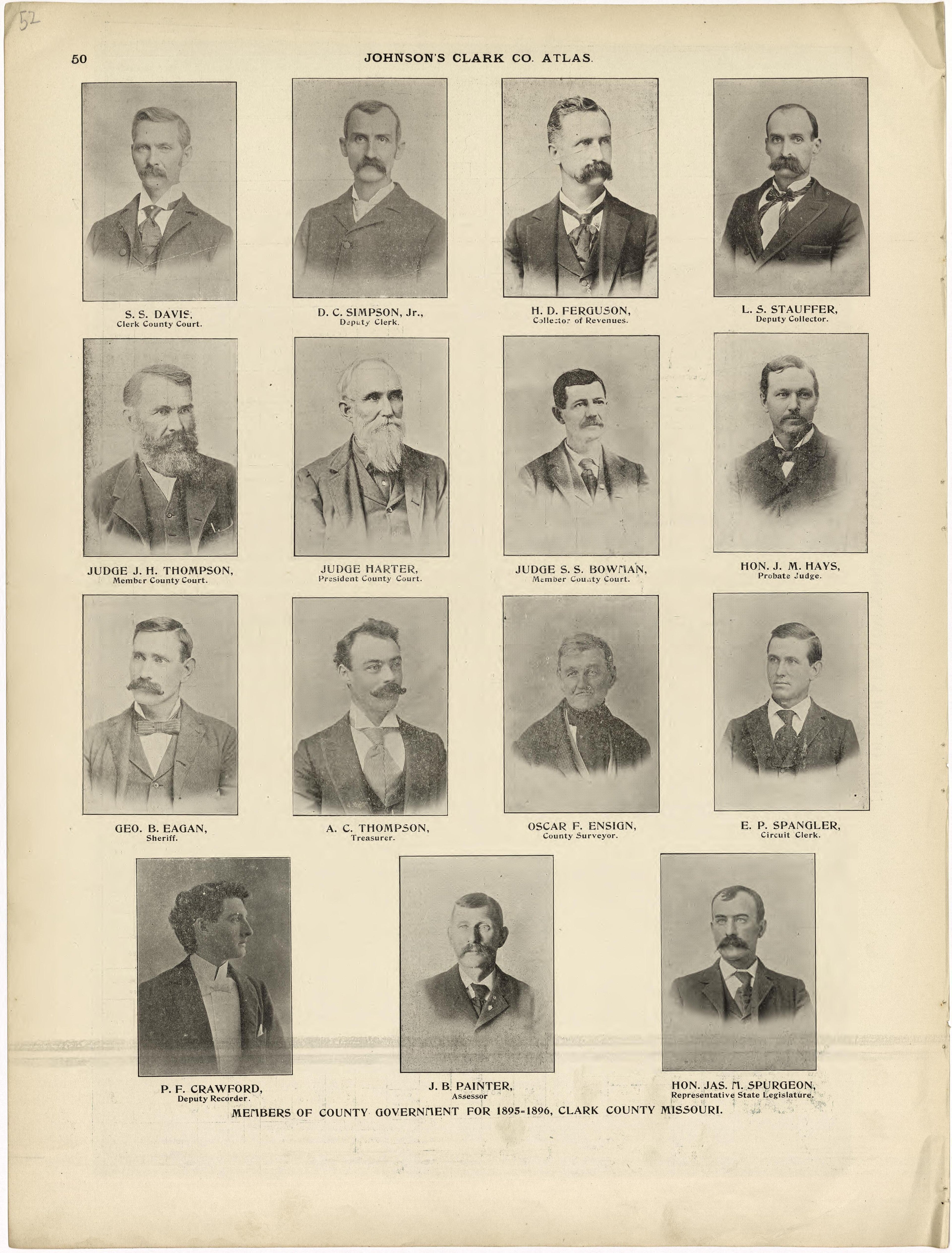 This old map of Clark County, Missouri,  was created by Johnson, G. C.|Western Atlas Co in 1896