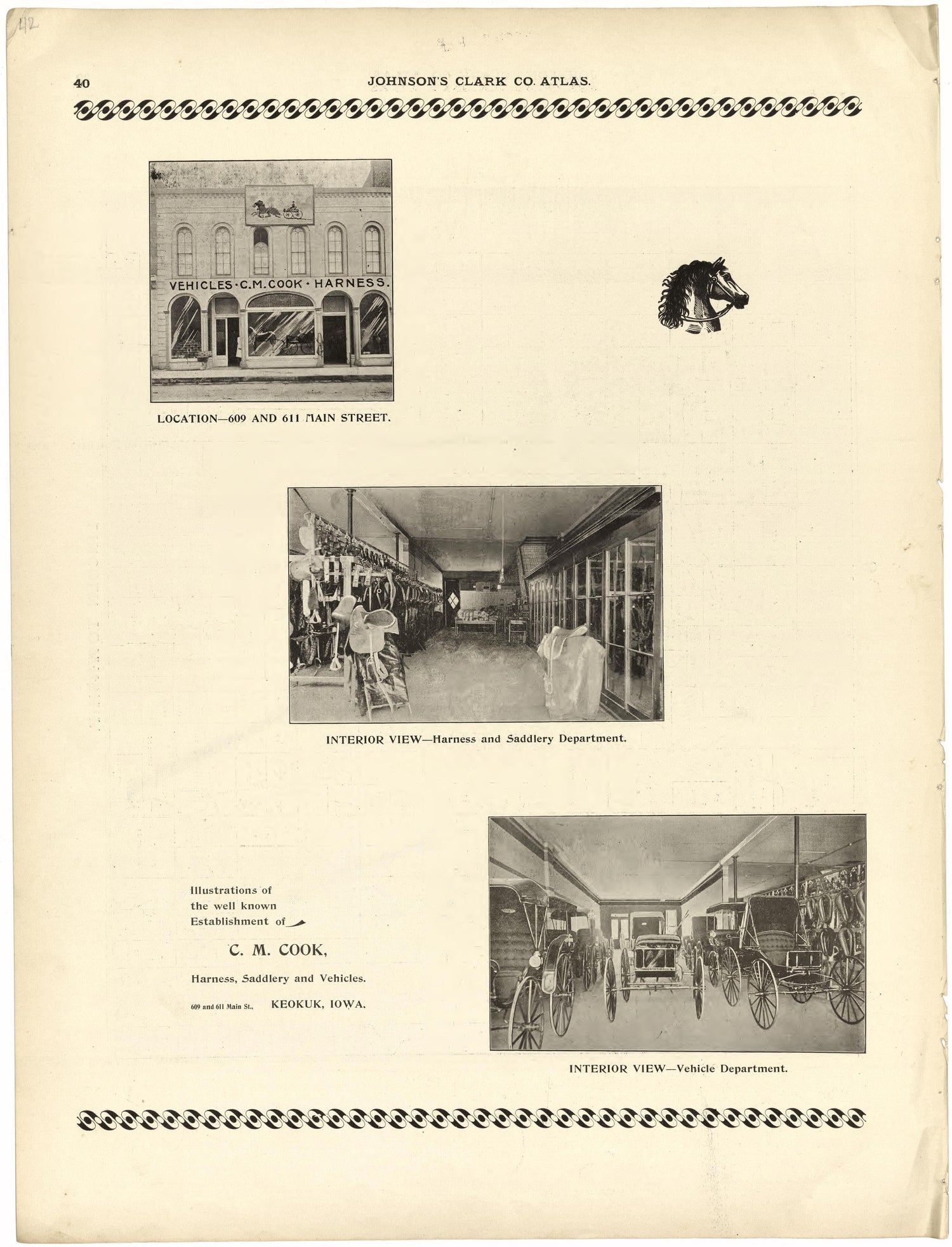 This old map of Clark County, Missouri,  was created by Johnson, G. C.|Western Atlas Co in 1896