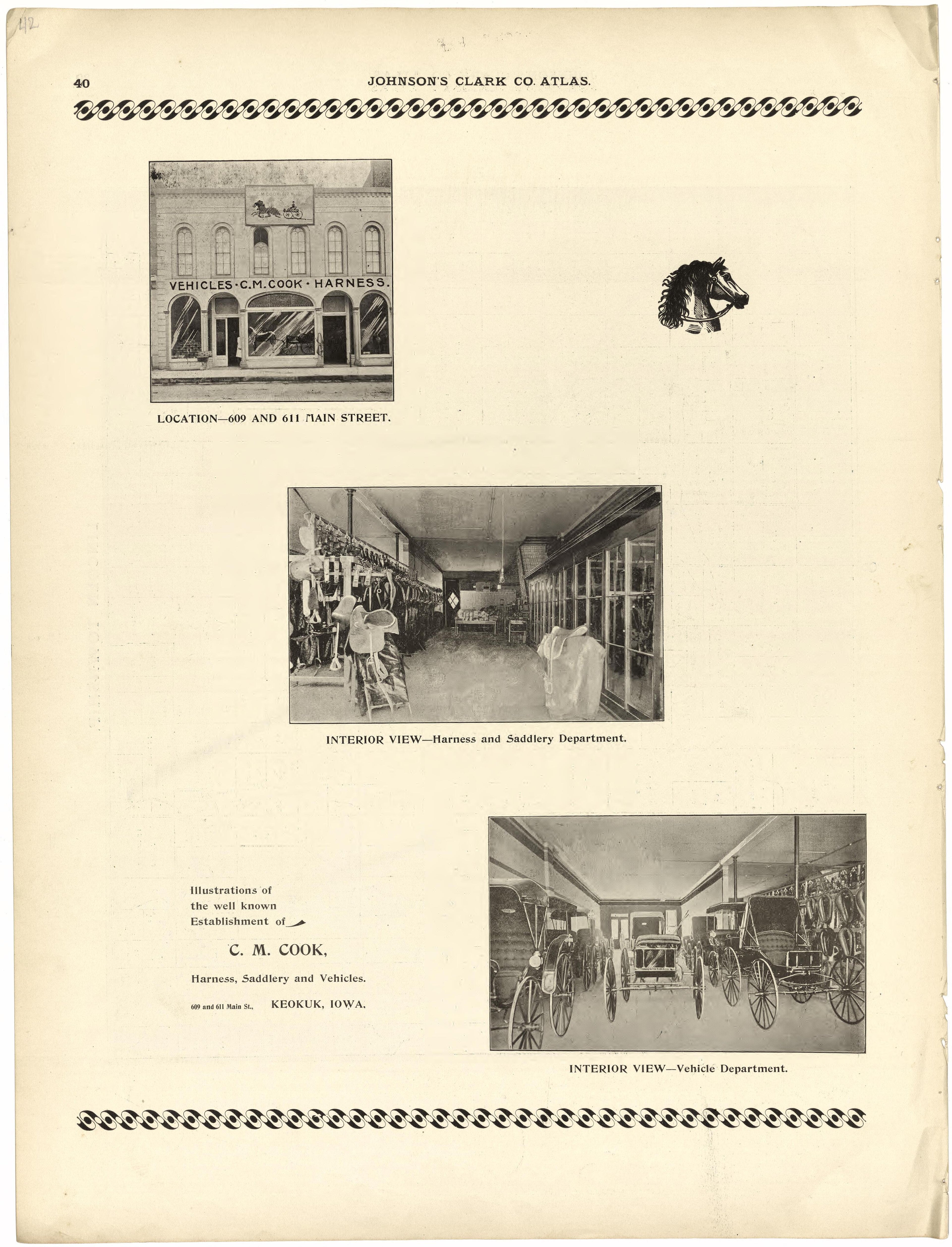 This old map of Clark County, Missouri,  was created by Johnson, G. C.|Western Atlas Co in 1896