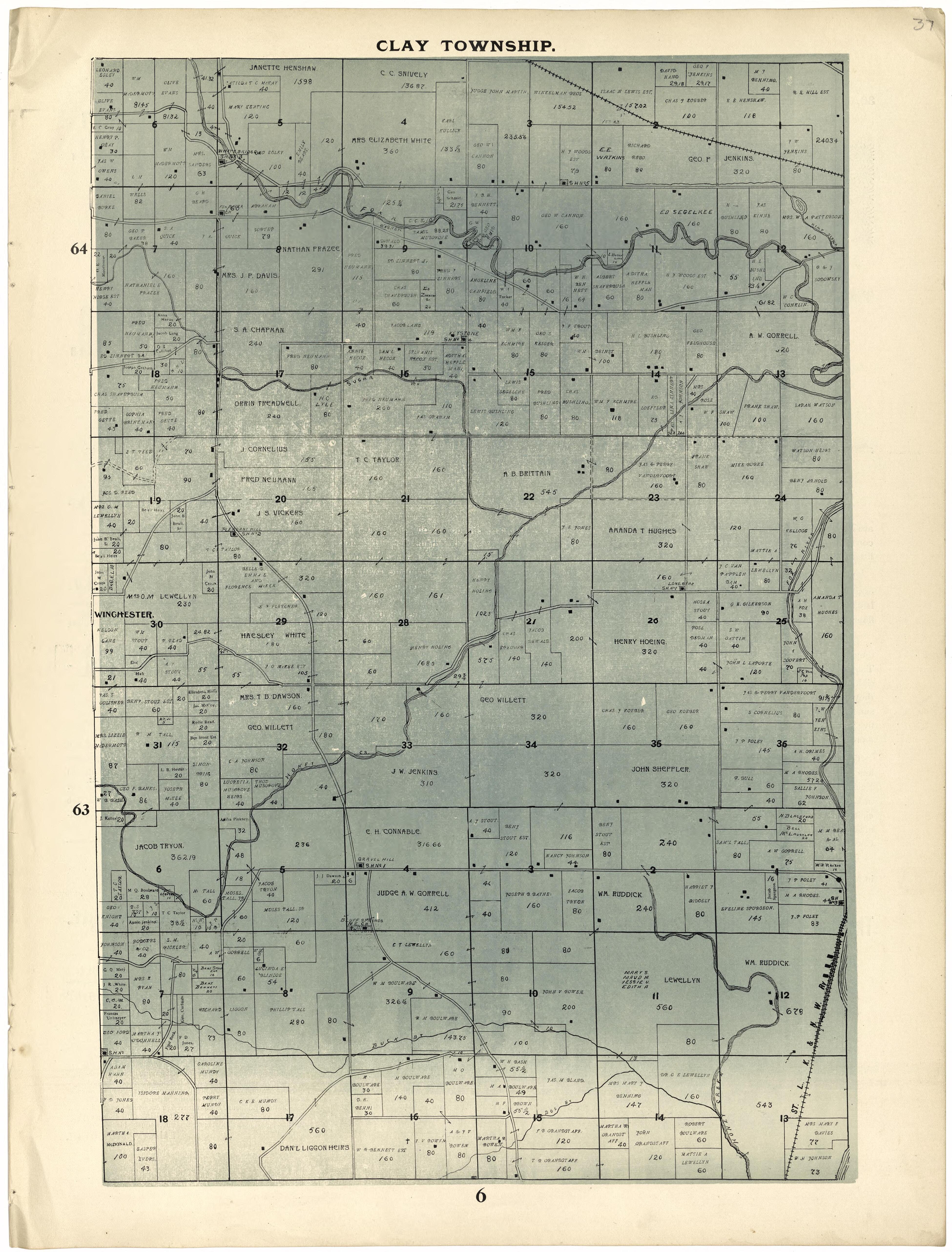 This old map of Clark County, Missouri,  was created by Johnson, G. C.|Western Atlas Co in 1896