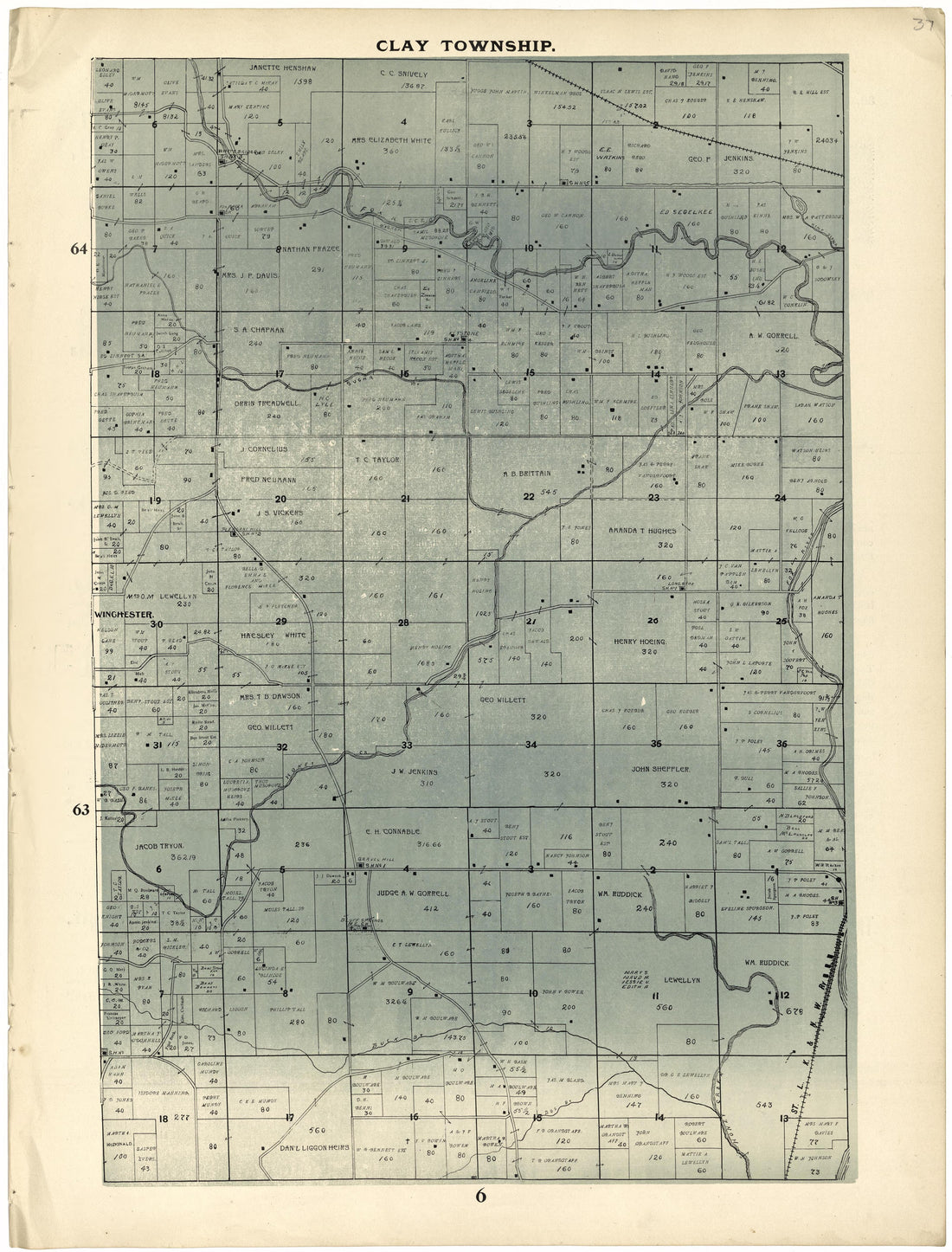 This old map of Clark County, Missouri,  was created by Johnson, G. C.|Western Atlas Co in 1896