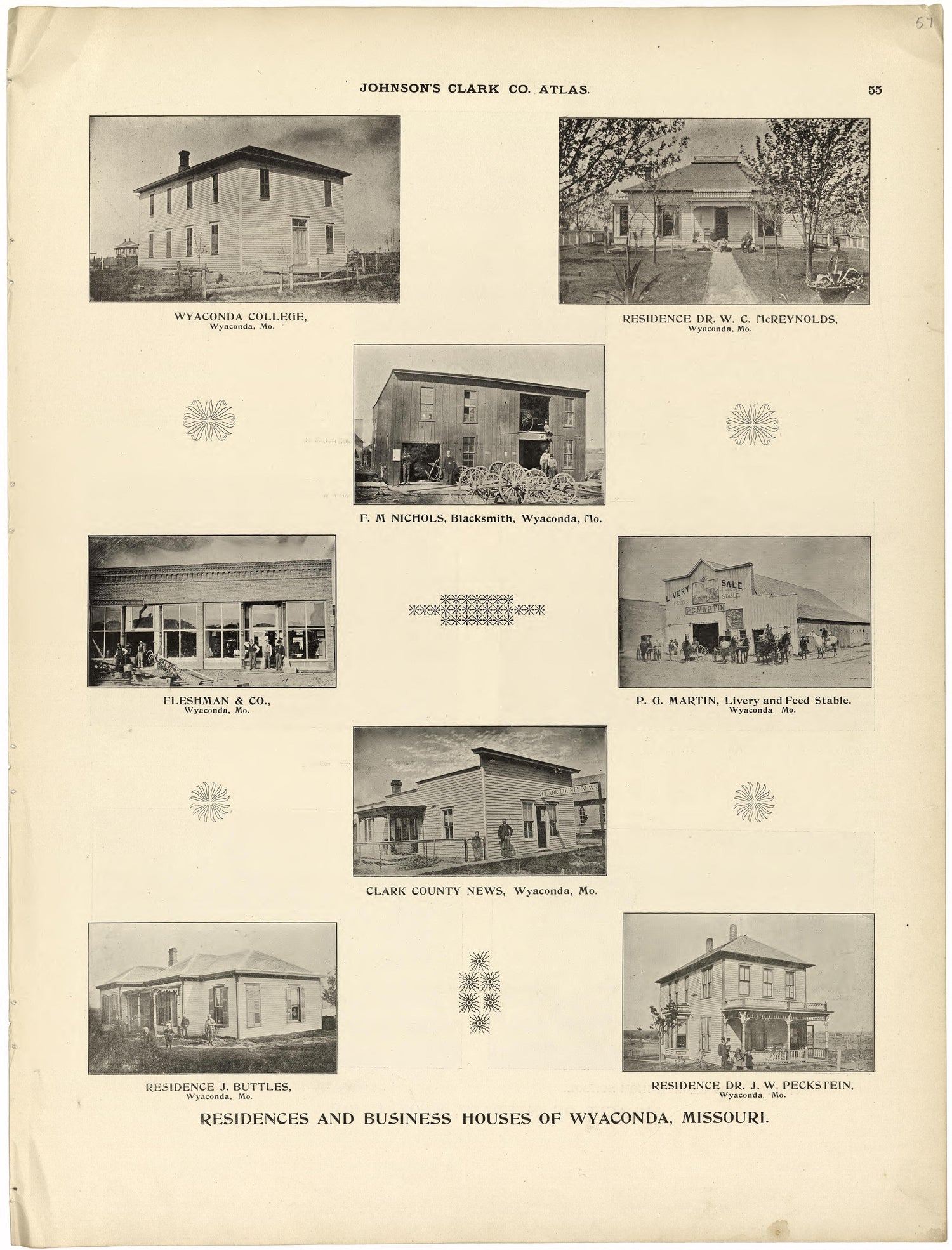 This old map of Clark County, Missouri,  was created by Johnson, G. C.|Western Atlas Co in 1896