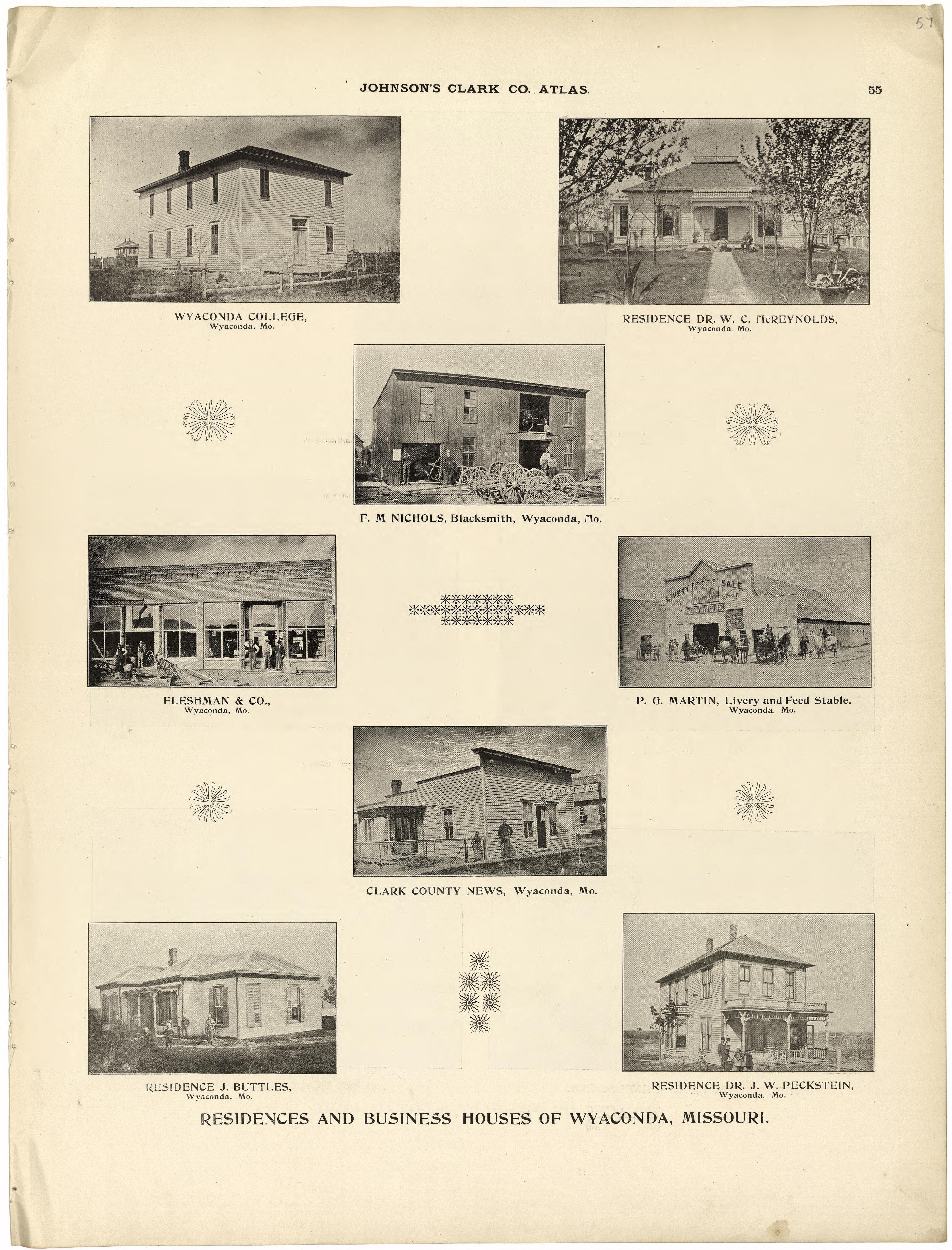 This old map of Clark County, Missouri,  was created by Johnson, G. C.|Western Atlas Co in 1896