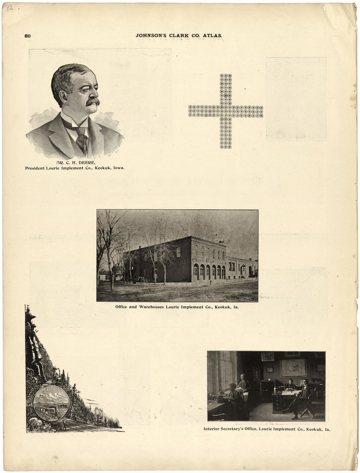 This old map of Clark County, Missouri,  was created by Johnson, G. C.|Western Atlas Co in 1896