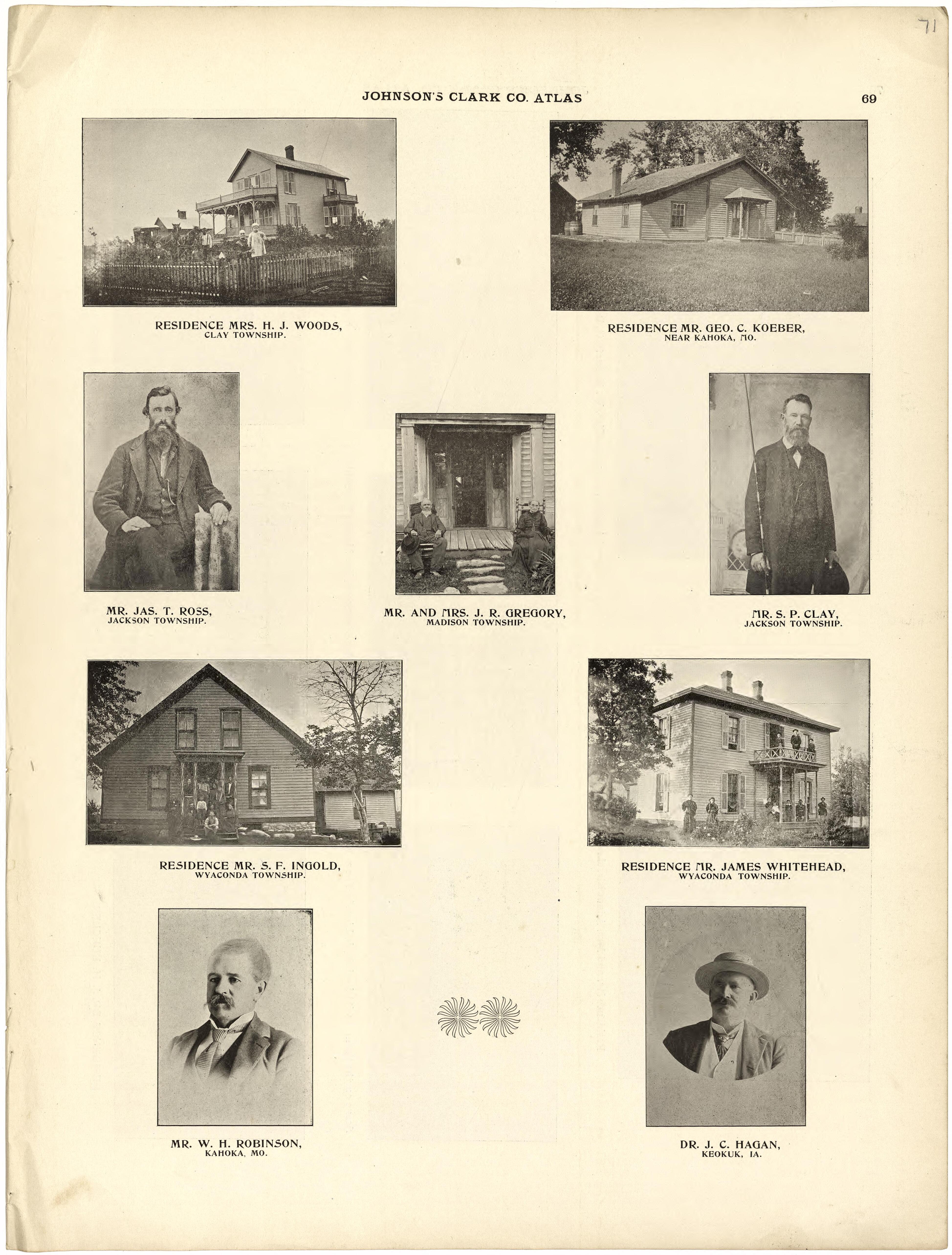 This old map of Clark County, Missouri,  was created by Johnson, G. C.|Western Atlas Co in 1896