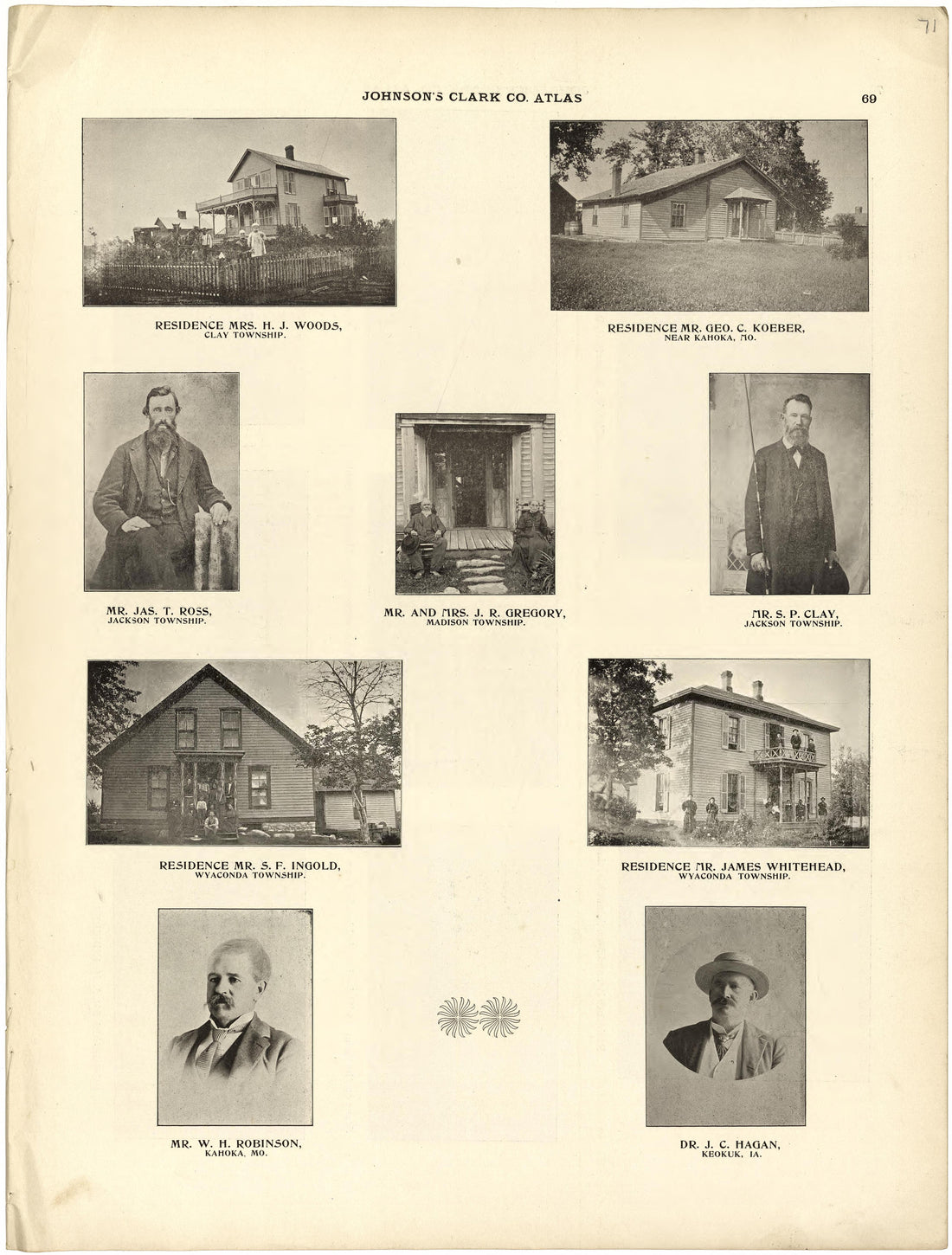 This old map of Clark County, Missouri,  was created by Johnson, G. C.|Western Atlas Co in 1896