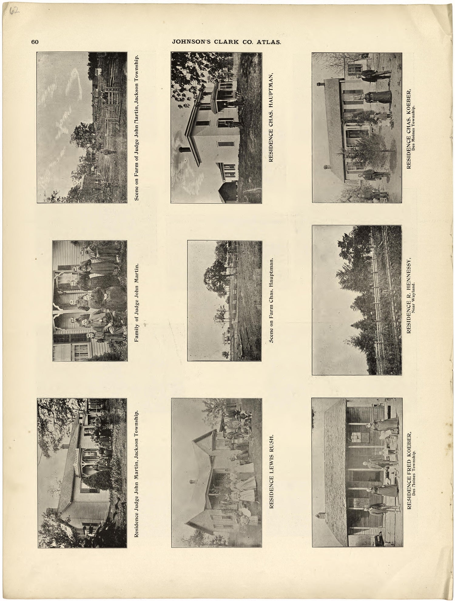 This old map of Clark County, Missouri,  was created by Johnson, G. C.|Western Atlas Co in 1896