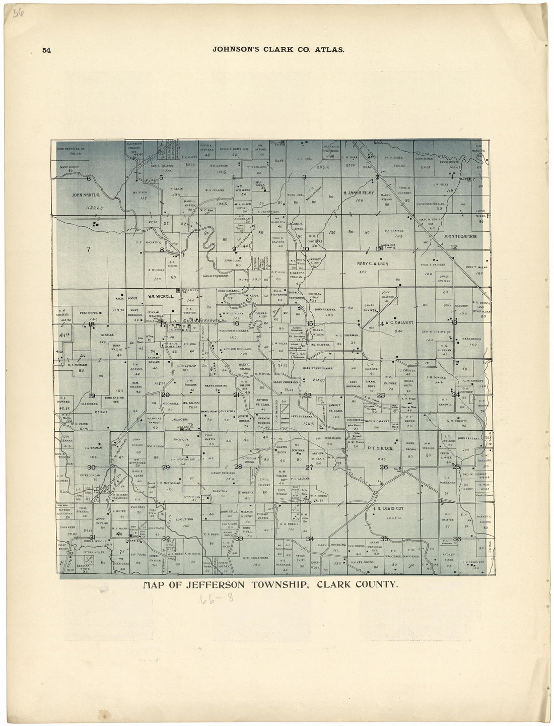 This old map of Clark County, Missouri,  was created by Johnson, G. C.|Western Atlas Co in 1896
