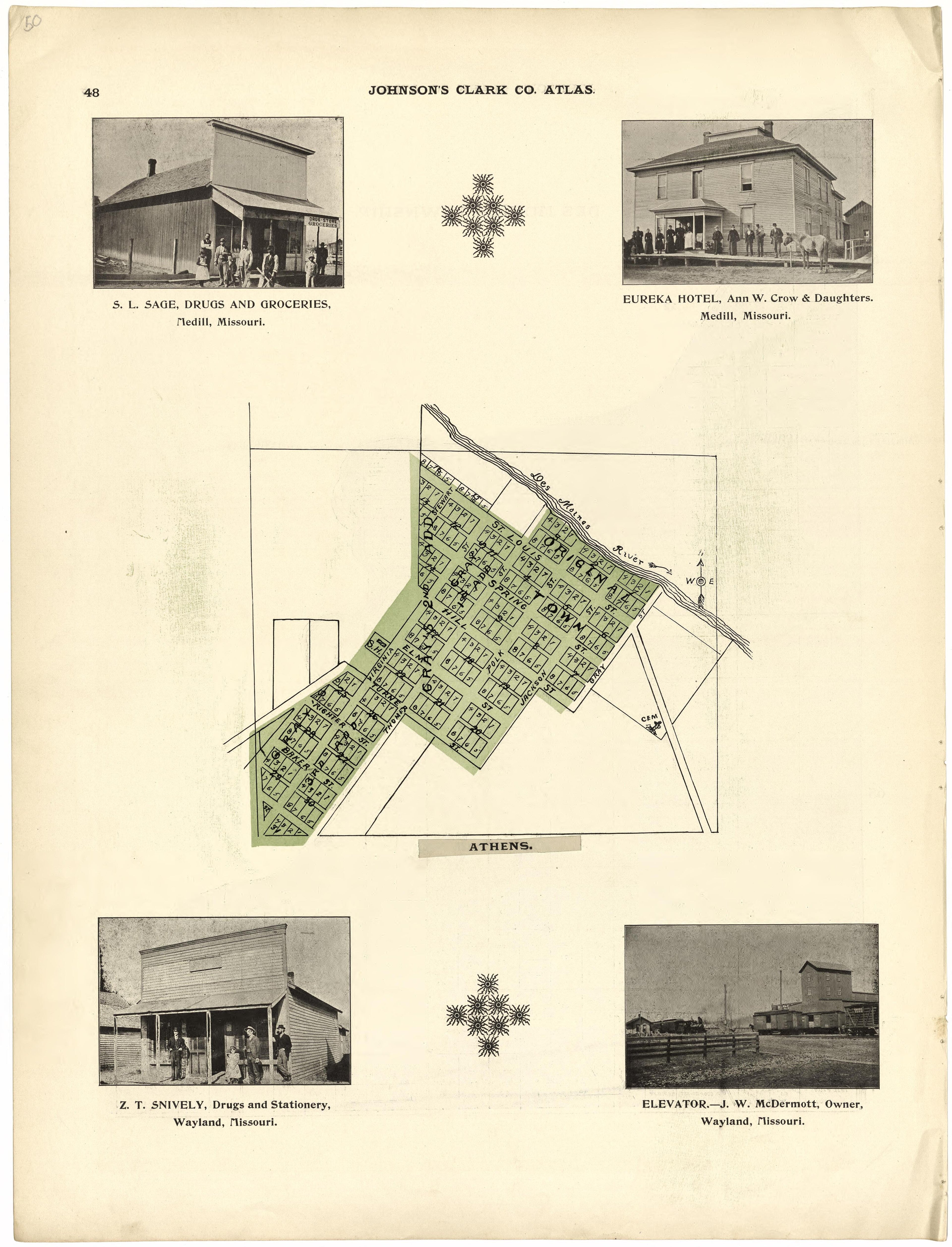 This old map of Clark County, Missouri,  was created by Johnson, G. C.|Western Atlas Co in 1896