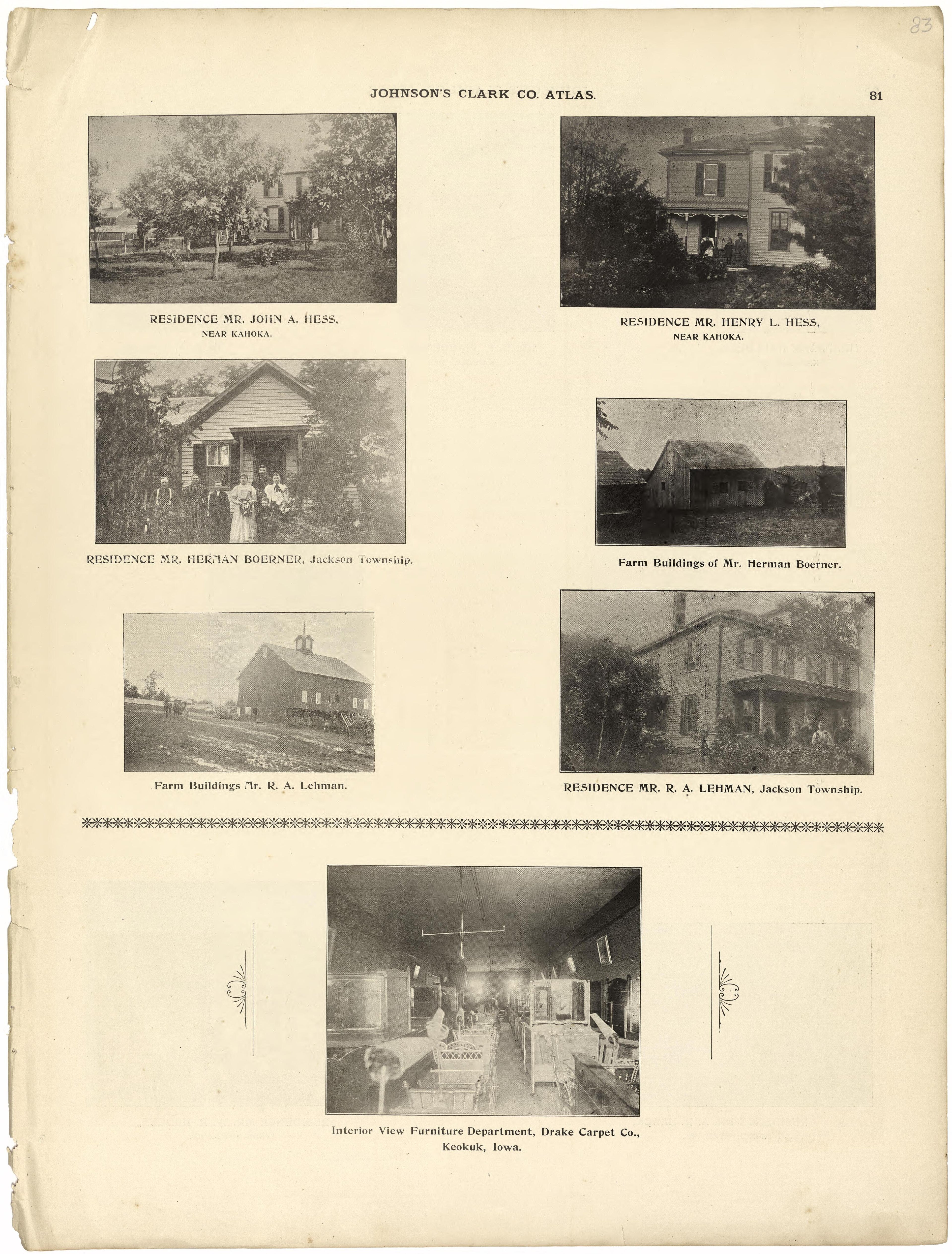 This old map of Clark County, Missouri,  was created by Johnson, G. C.|Western Atlas Co in 1896