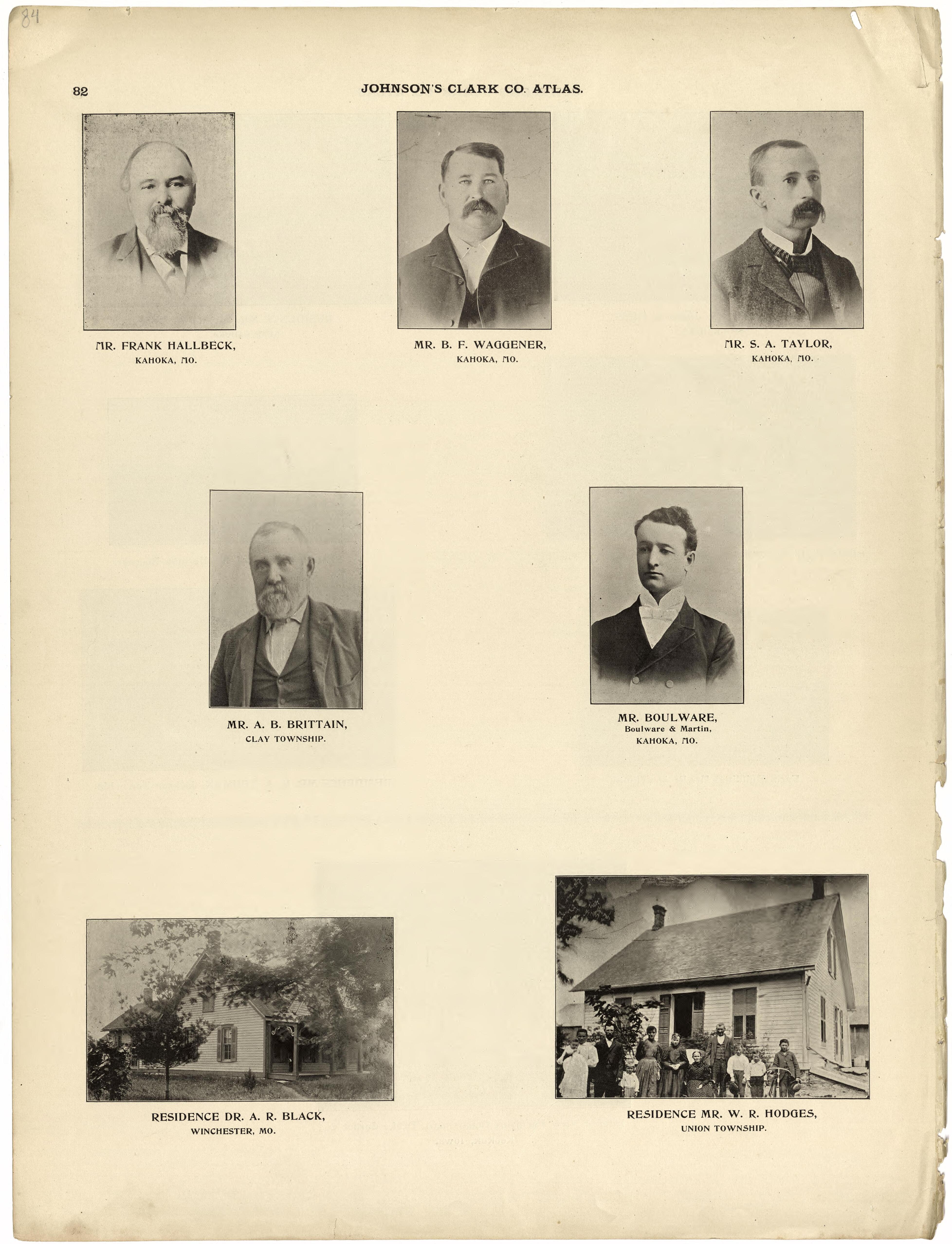 This old map of Clark County, Missouri,  was created by Johnson, G. C.|Western Atlas Co in 1896