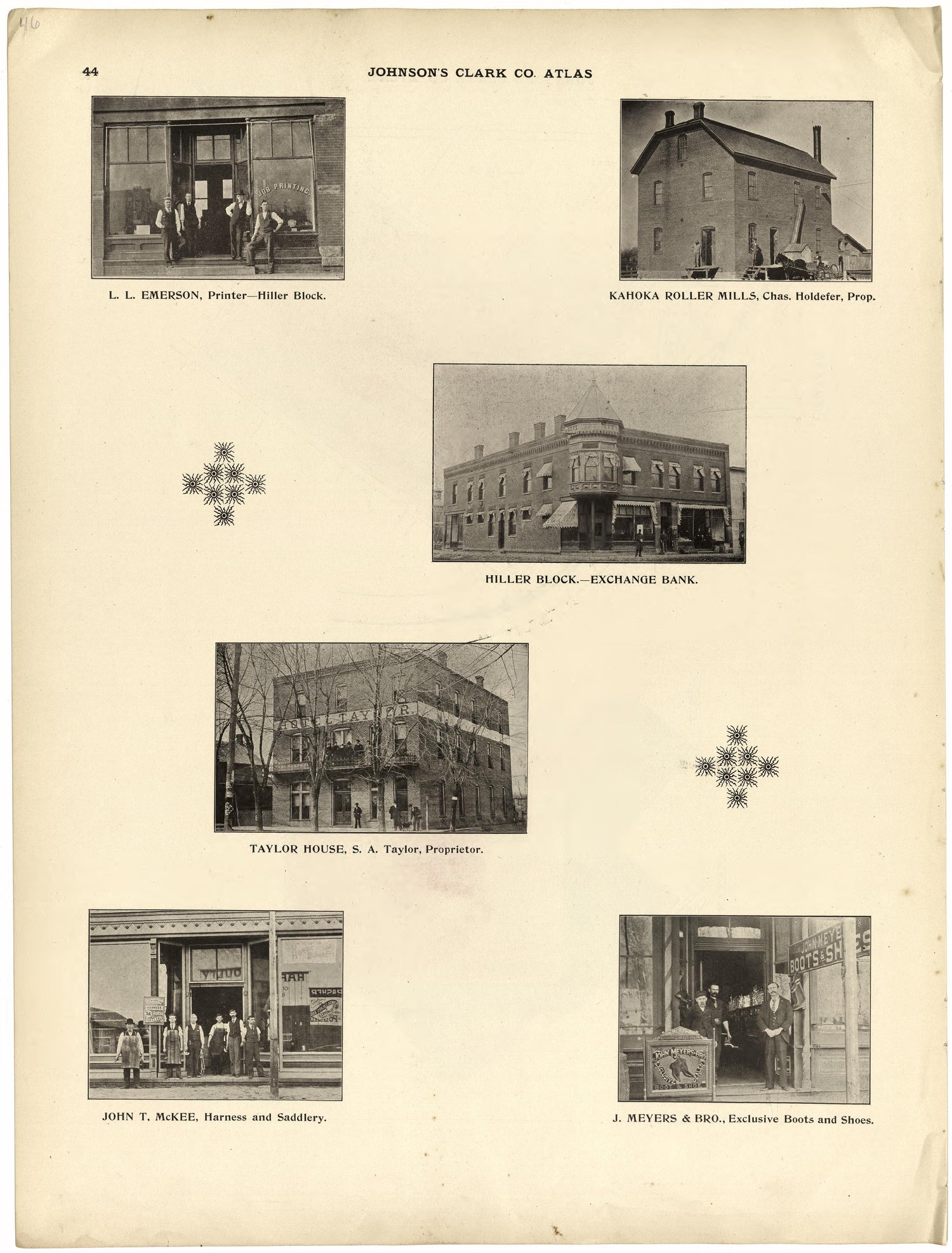 This old map of Clark County, Missouri,  was created by Johnson, G. C.|Western Atlas Co in 1896