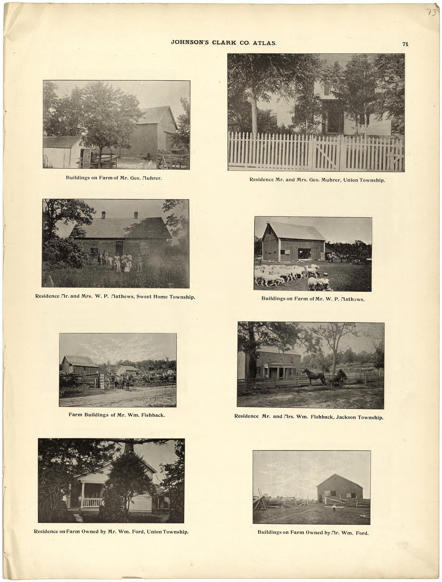 This old map of Clark County, Missouri,  was created by Johnson, G. C.|Western Atlas Co in 1896