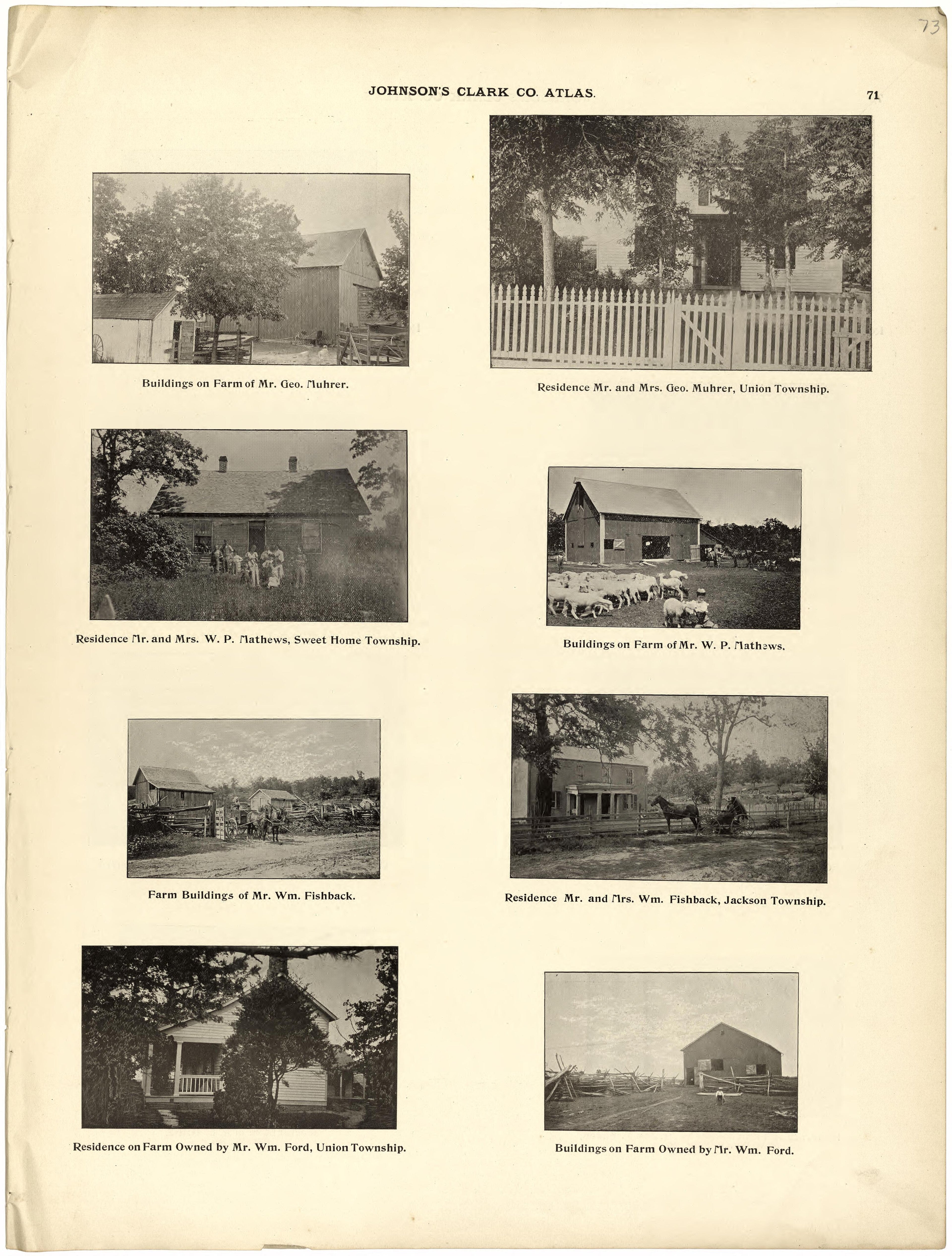 This old map of Clark County, Missouri,  was created by Johnson, G. C.|Western Atlas Co in 1896