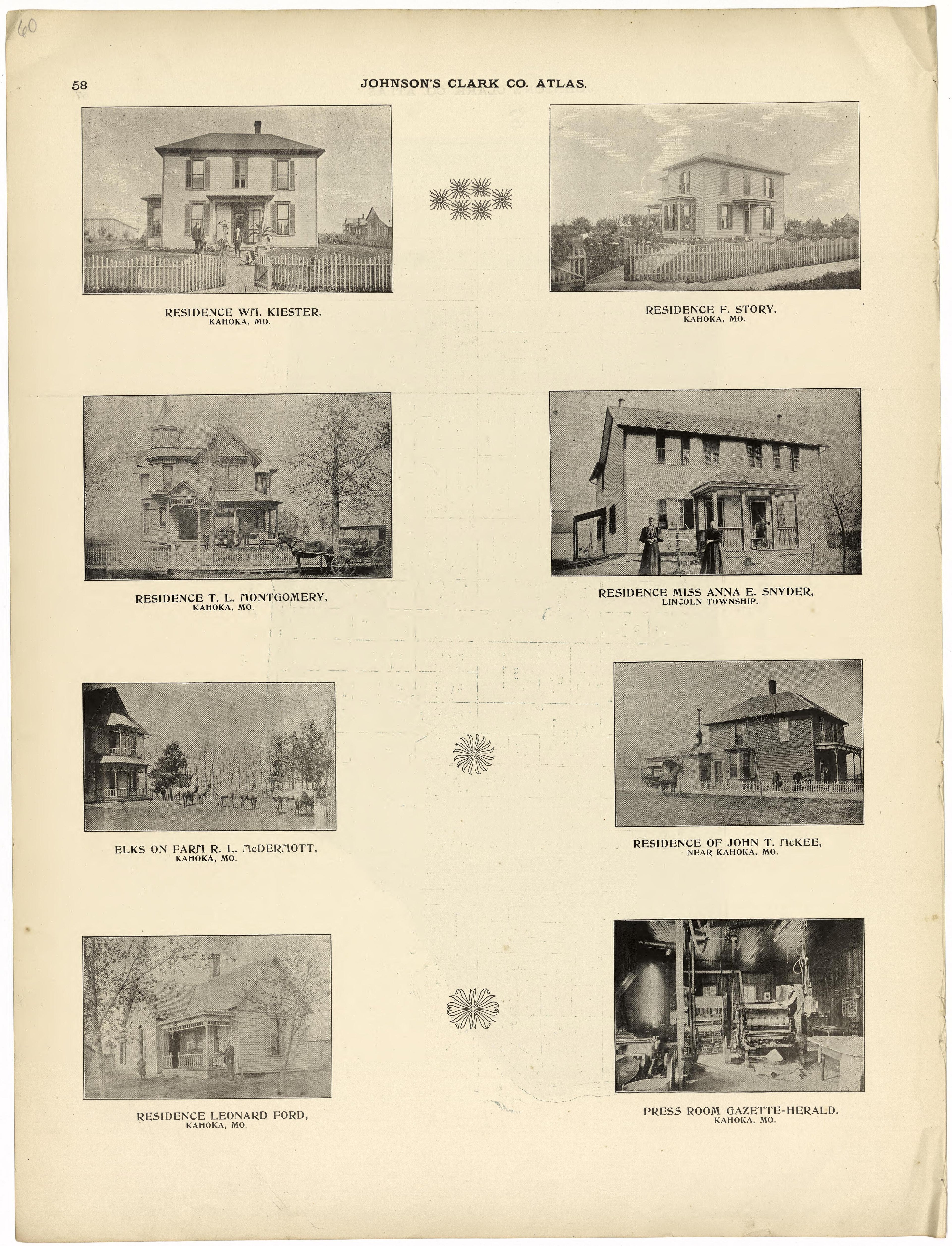 This old map of Clark County, Missouri,  was created by Johnson, G. C.|Western Atlas Co in 1896