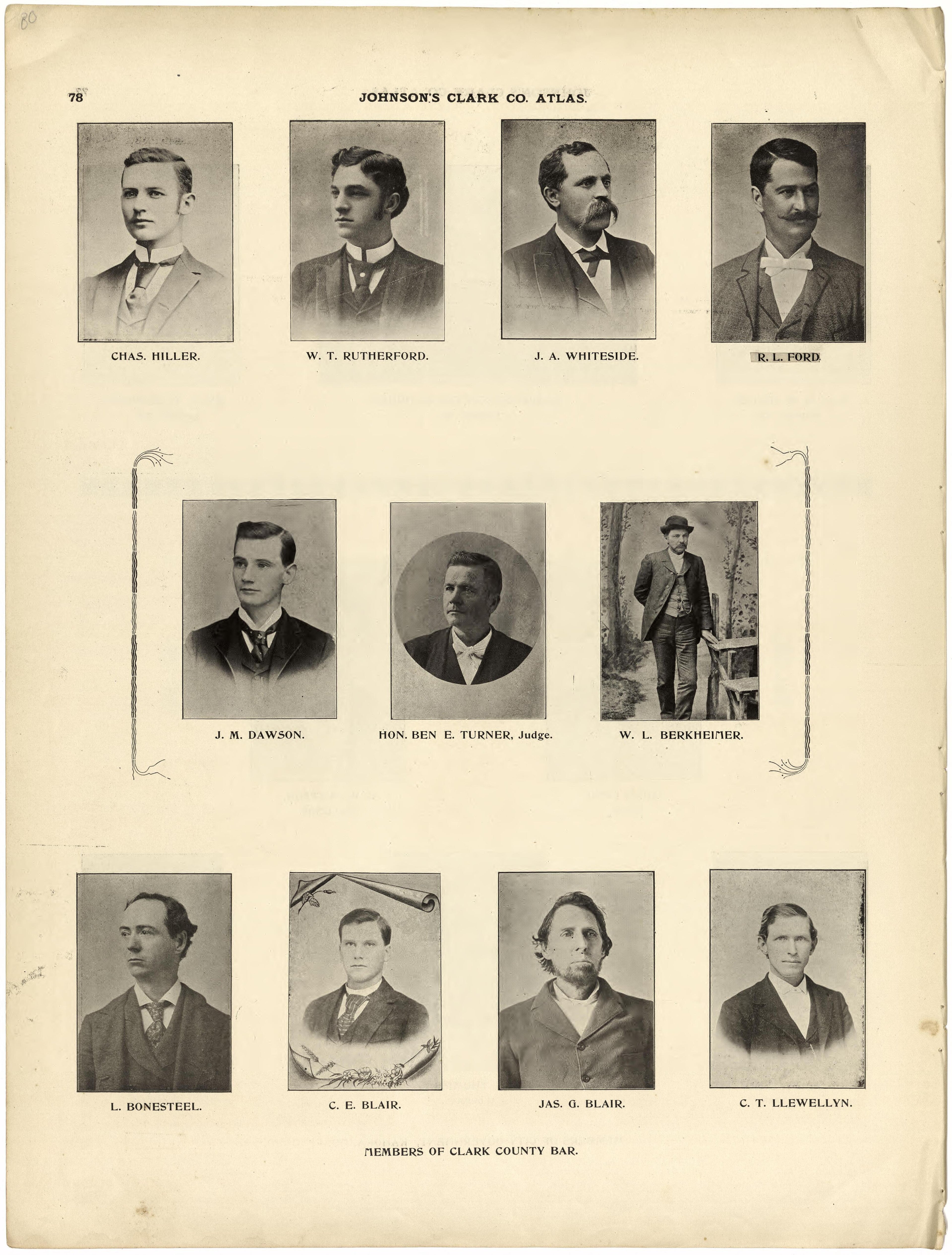 This old map of Clark County, Missouri,  was created by Johnson, G. C.|Western Atlas Co in 1896