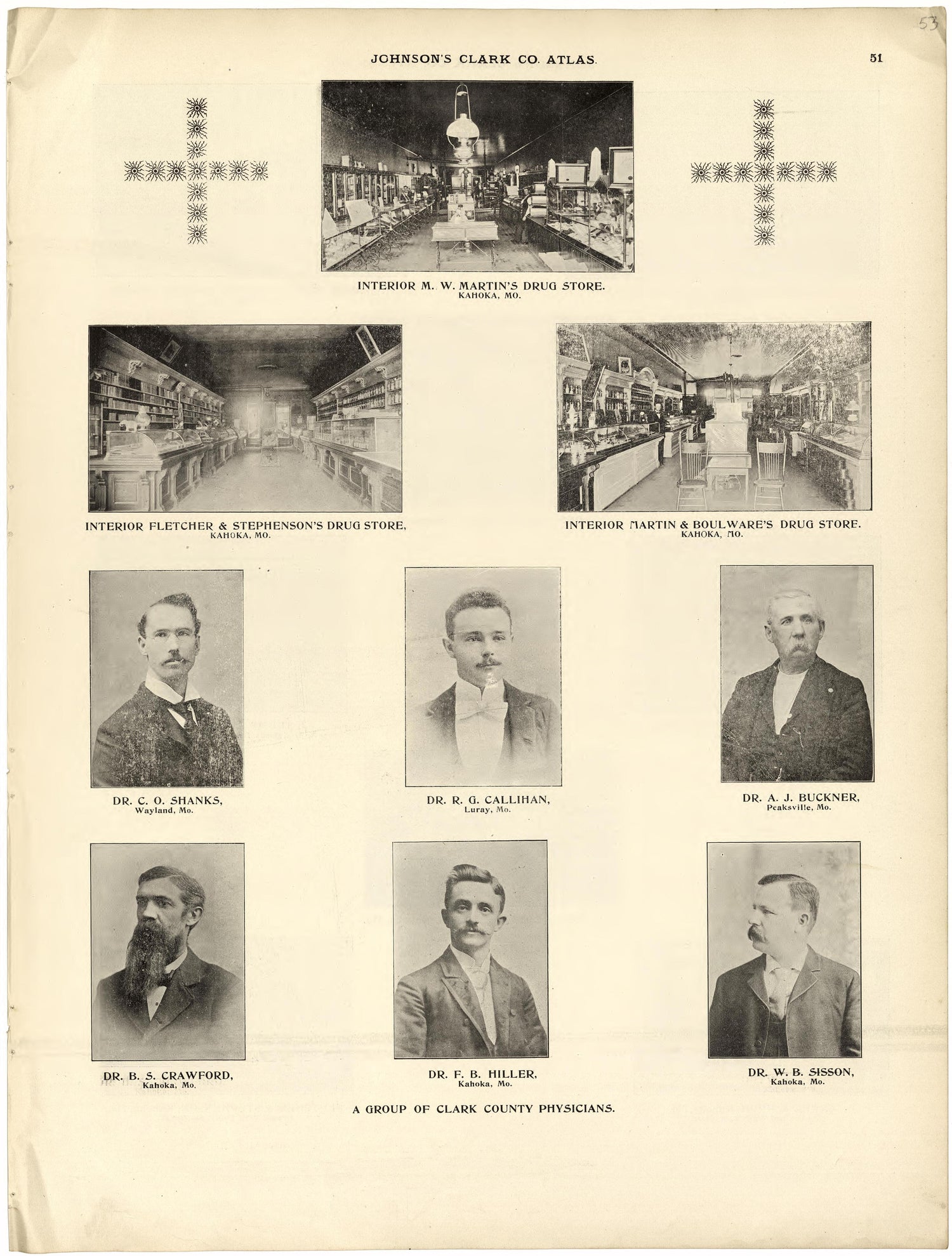 This old map of Clark County, Missouri,  was created by Johnson, G. C.|Western Atlas Co in 1896