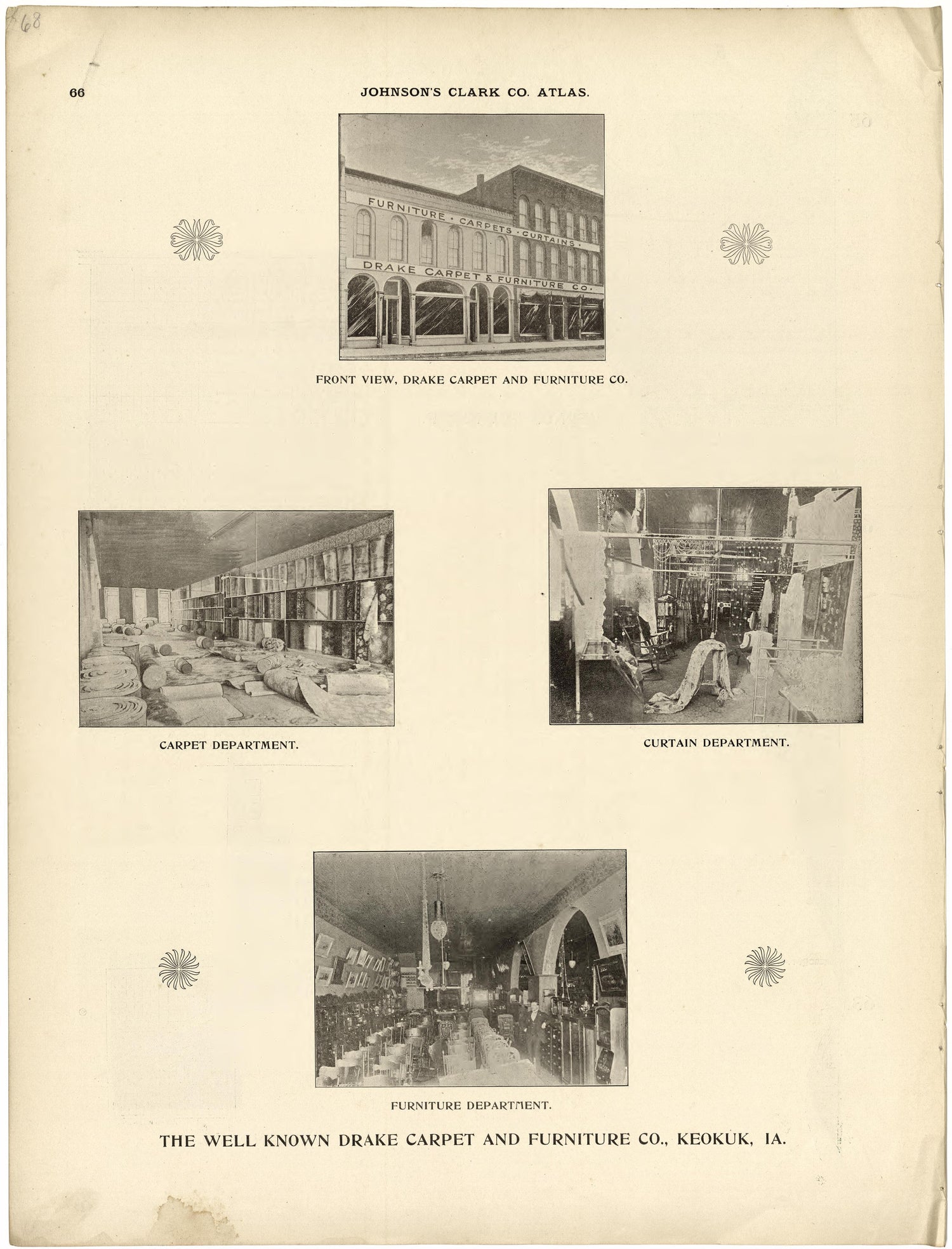 Illustrations - the Well Known Drake Carpet and Furniture County, Keokuk, IA. from Johnson&