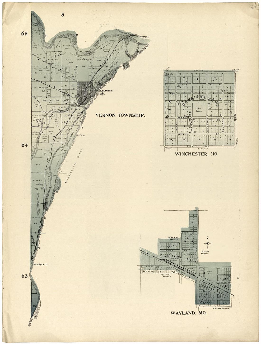 This old map of Clark County, Missouri,  was created by Johnson, G. C.|Western Atlas Co in 1896