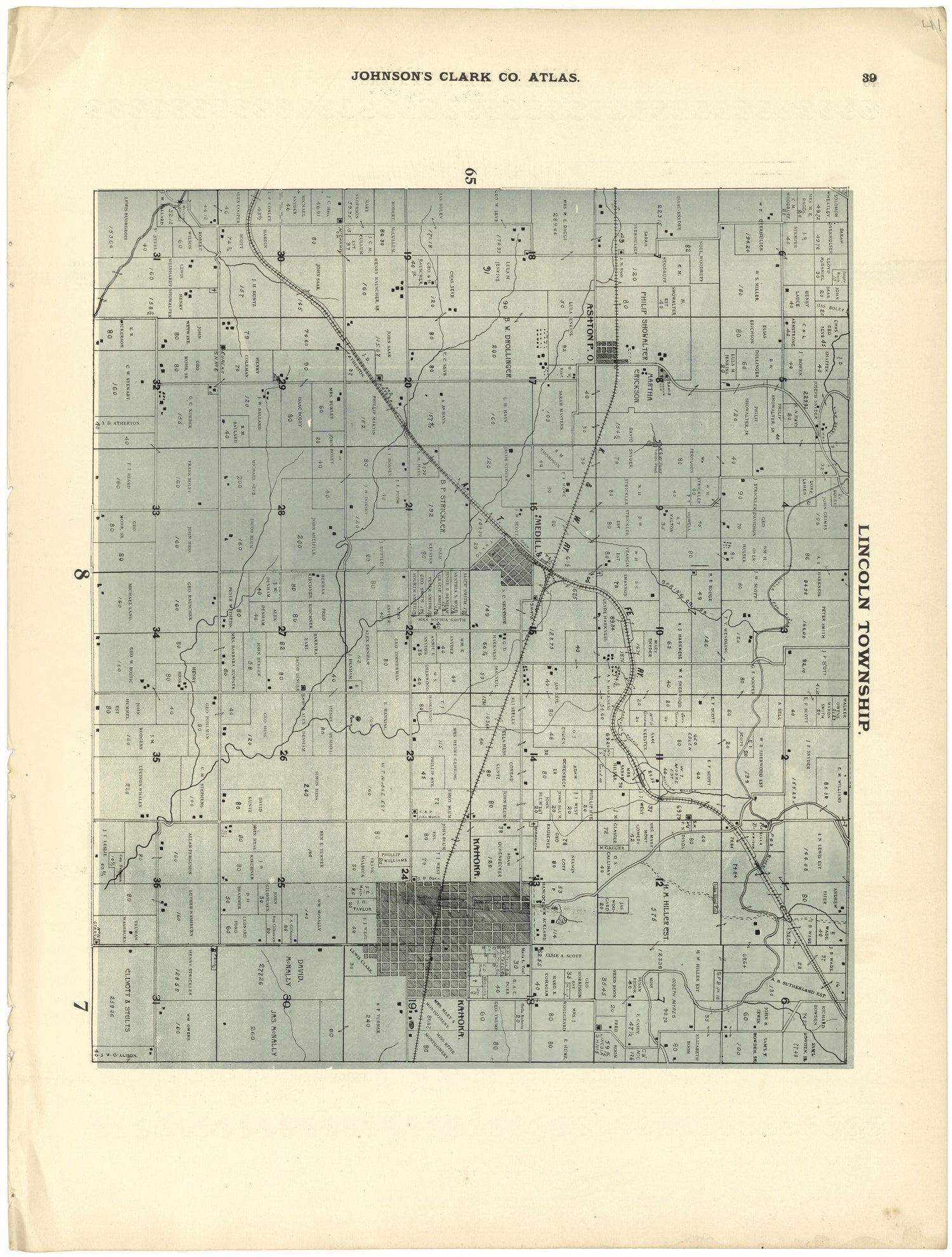 This old map of Clark County, Missouri,  was created by Johnson, G. C.|Western Atlas Co in 1896
