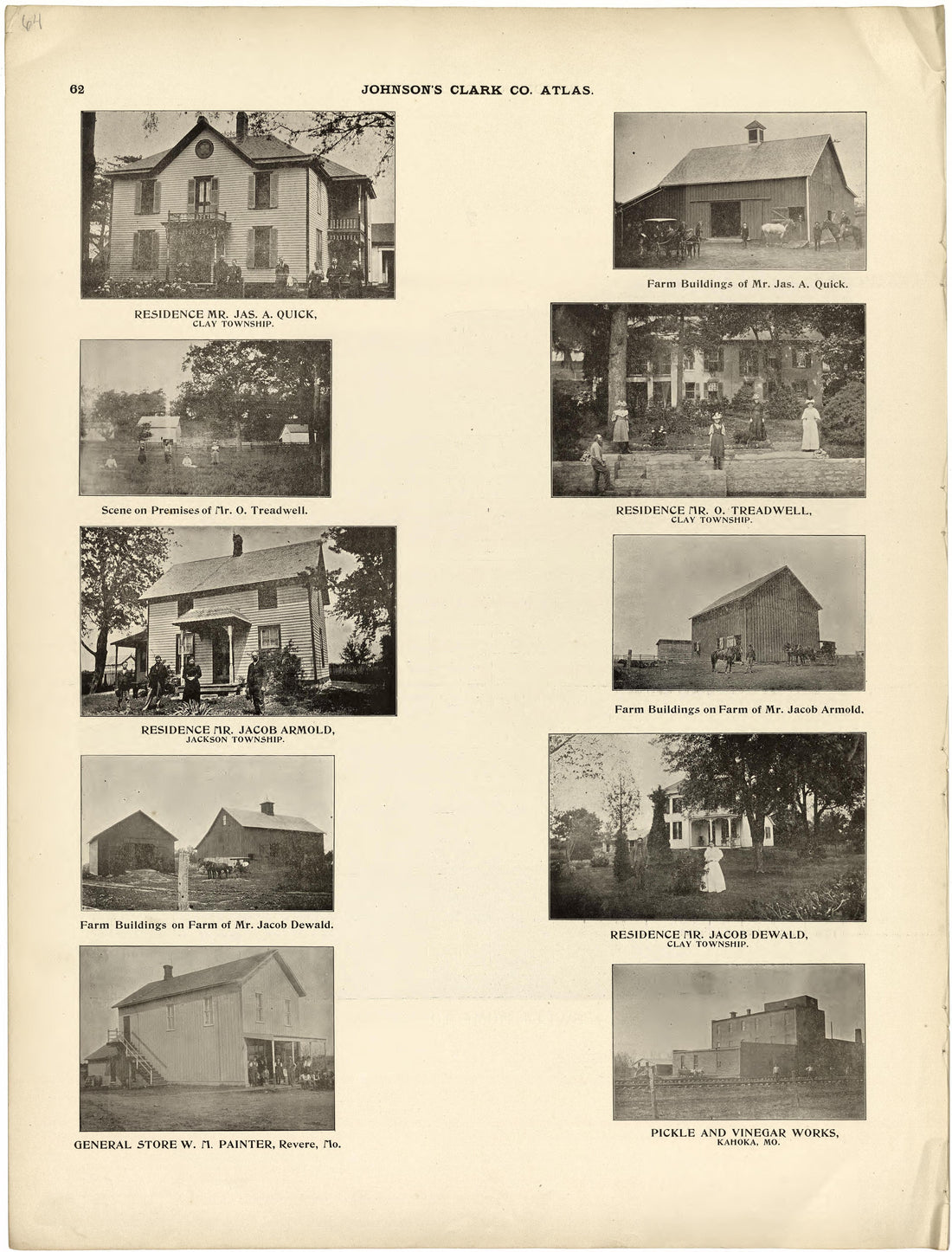 This old map of Clark County, Missouri,  was created by Johnson, G. C.|Western Atlas Co in 1896