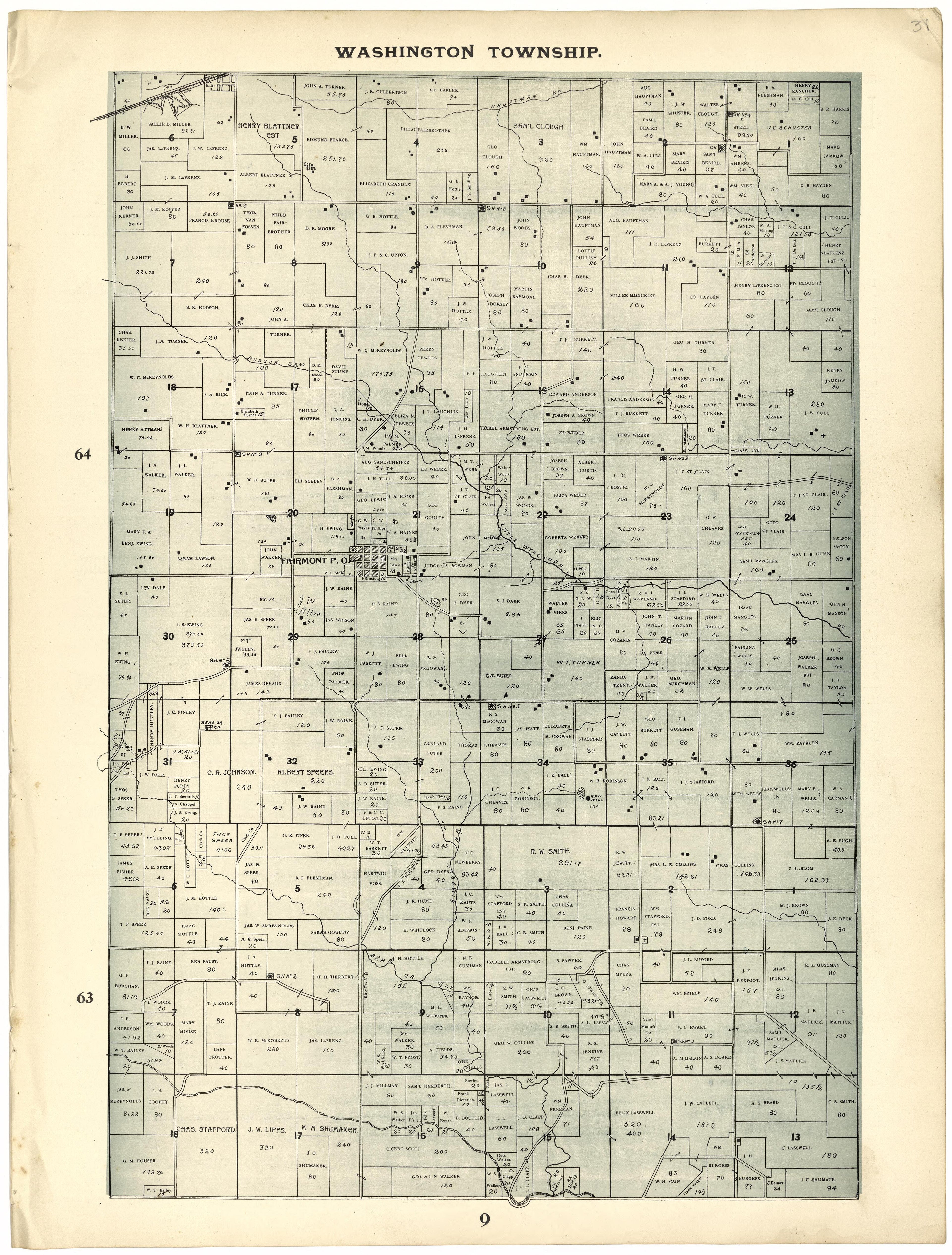 This old map of Clark County, Missouri,  was created by Johnson, G. C.|Western Atlas Co in 1896