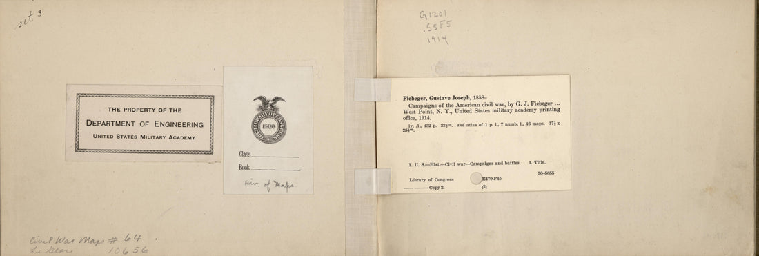 Endpages from Campaigns of the American Civil War--atlas 1914 by Relic Map Company