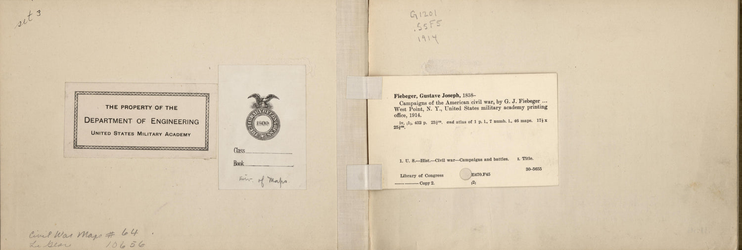 Endpages from Campaigns of the American Civil War--atlas 1914 by Relic Map Company