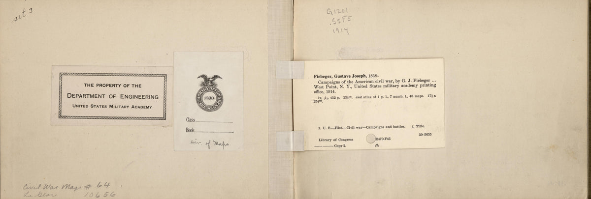 Endpages from Campaigns of the American Civil War--atlas 1914 by Relic Map Company