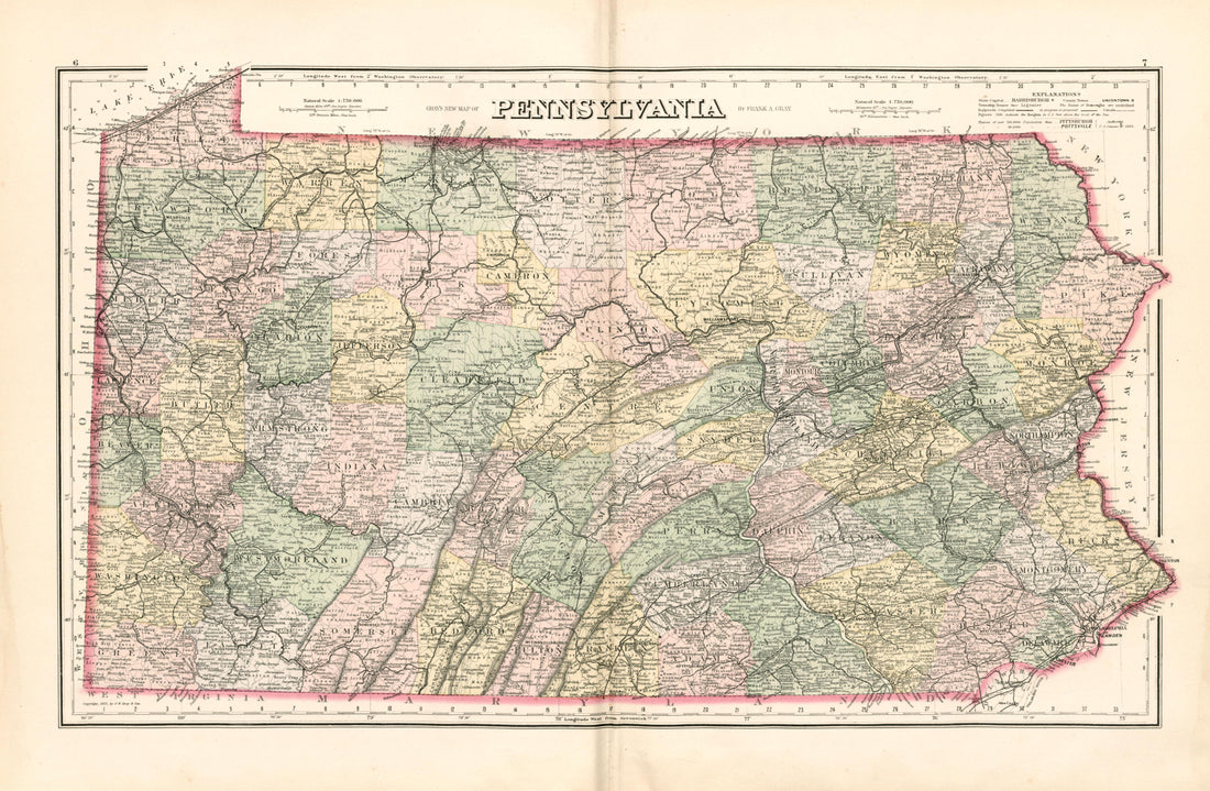 Pennsylvania from Atlas of Bucks County, Pennsylvania 1891 by Relic Map Company