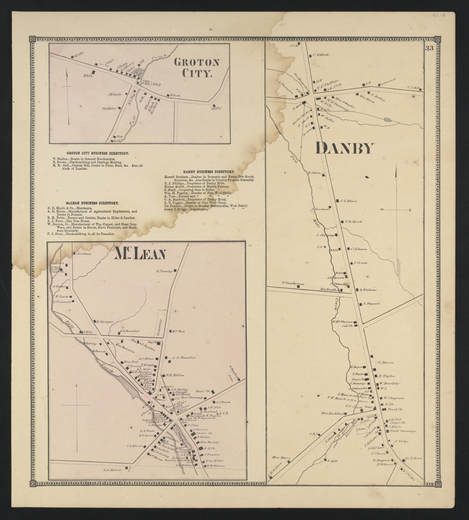 Image 24 of New Topographical Atlas of Tompkins County, New York from New Topographical Atlas of Tompkins County, New York : from Actual Surveys Especially for This Atlas 1866 by Relic Map Company