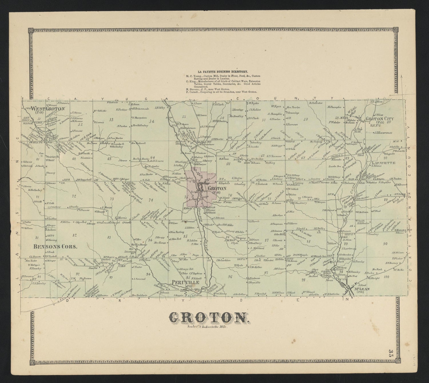 Image 25 of New Topographical Atlas of Tompkins County, New York from New Topographical Atlas of Tompkins County, New York : from Actual Surveys Especially for This Atlas 1866 by Relic Map Company