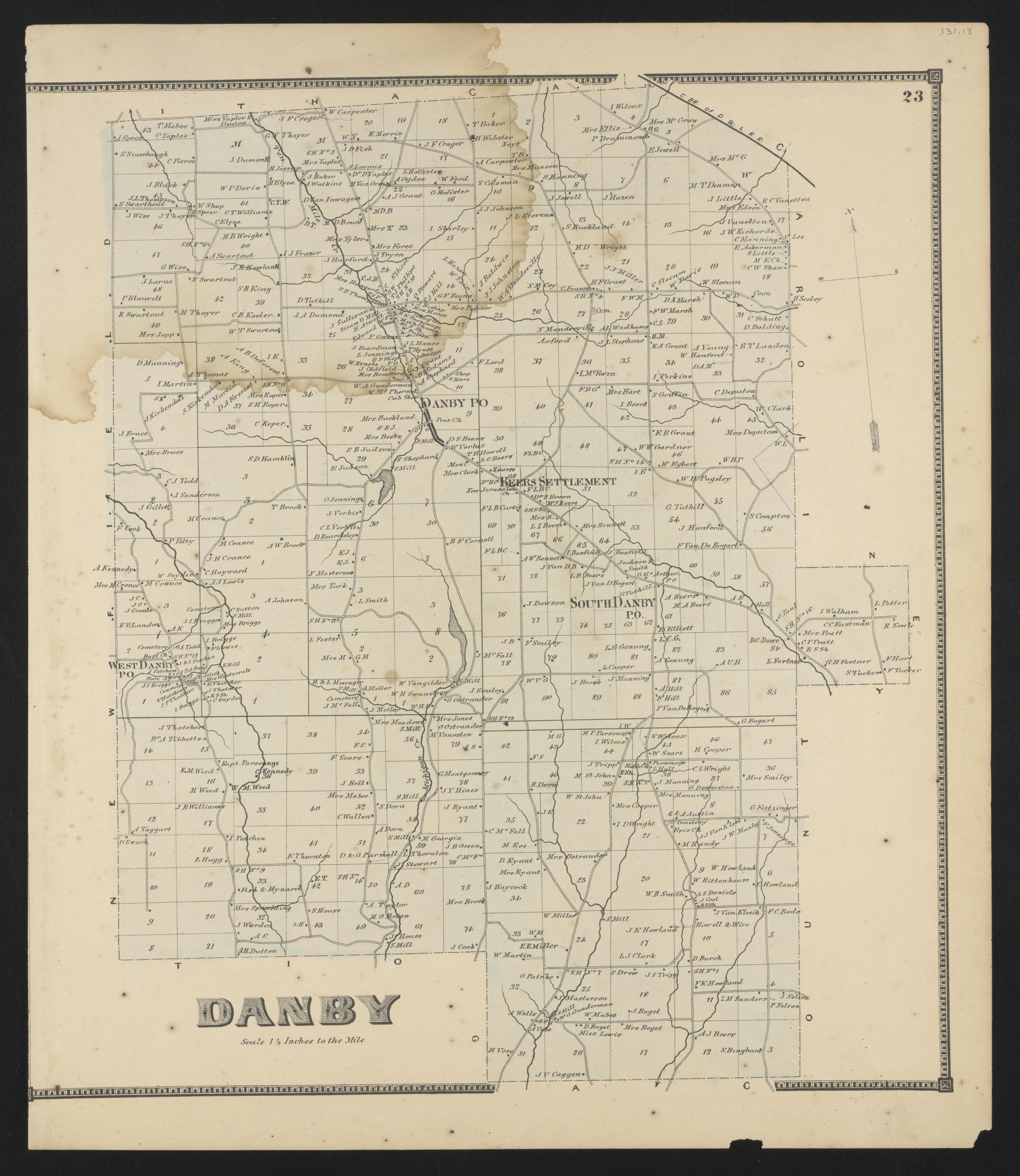 Image 20 of New Topographical Atlas of Tompkins County, New York from New Topographical Atlas of Tompkins County, New York : from Actual Surveys Especially for This Atlas 1866 by Relic Map Company