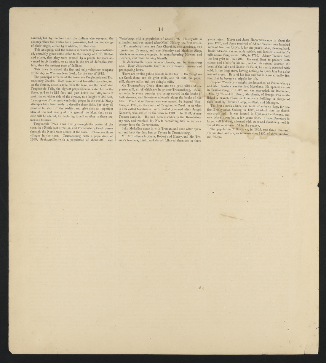 Image 14 of New Topographical Atlas of Tompkins County, New York from New Topographical Atlas of Tompkins County, New York : from Actual Surveys Especially for This Atlas 1866 by Relic Map Company