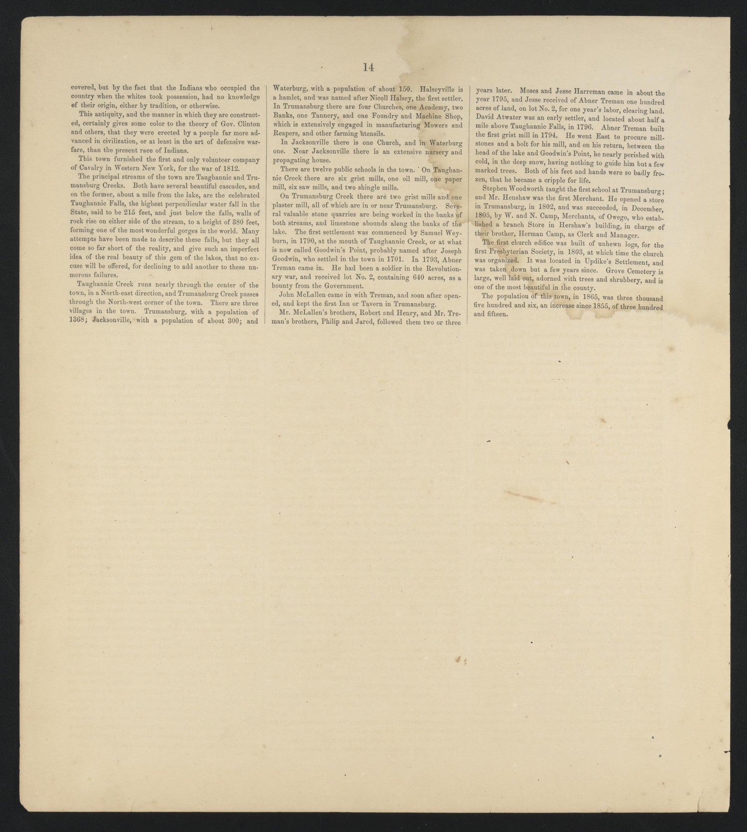 Image 14 of New Topographical Atlas of Tompkins County, New York from New Topographical Atlas of Tompkins County, New York : from Actual Surveys Especially for This Atlas 1866 by Relic Map Company