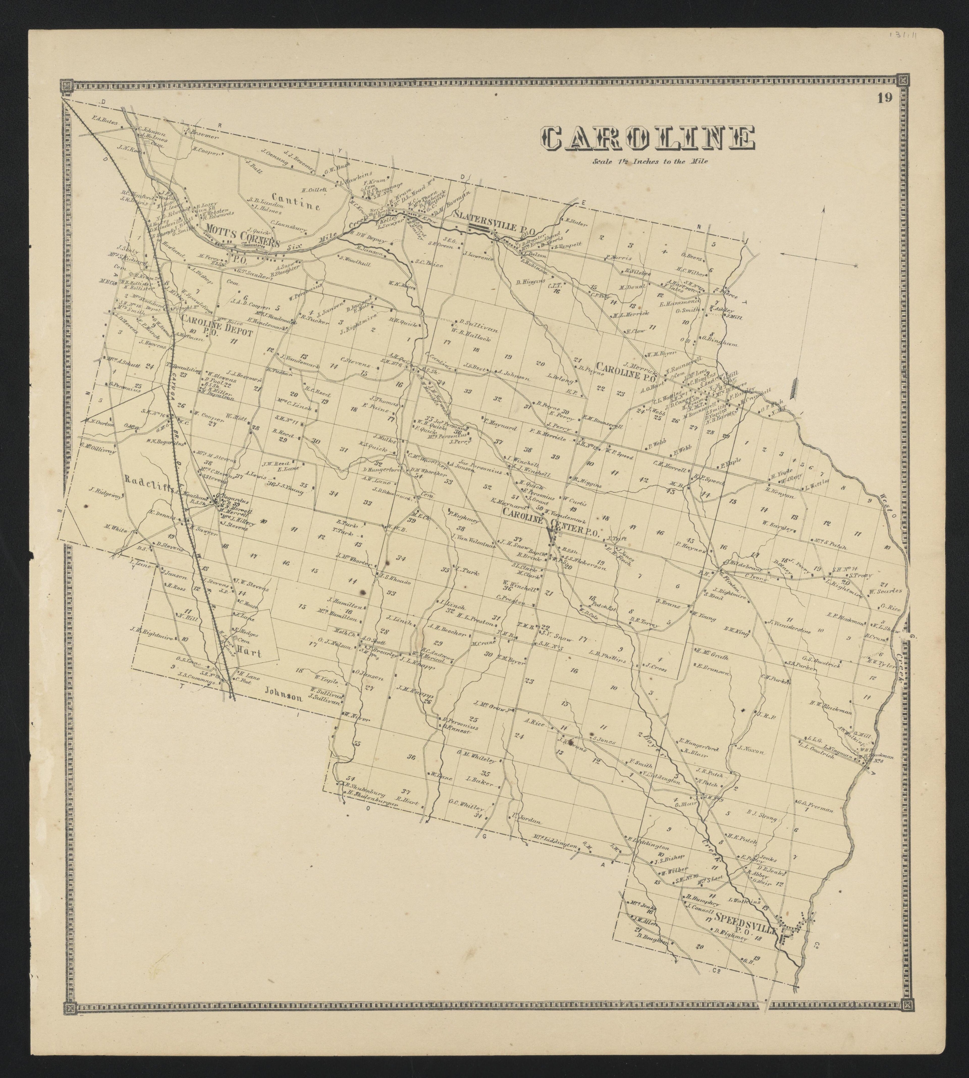 Image 18 of New Topographical Atlas of Tompkins County, New York from New Topographical Atlas of Tompkins County, New York : from Actual Surveys Especially for This Atlas 1866 by Relic Map Company