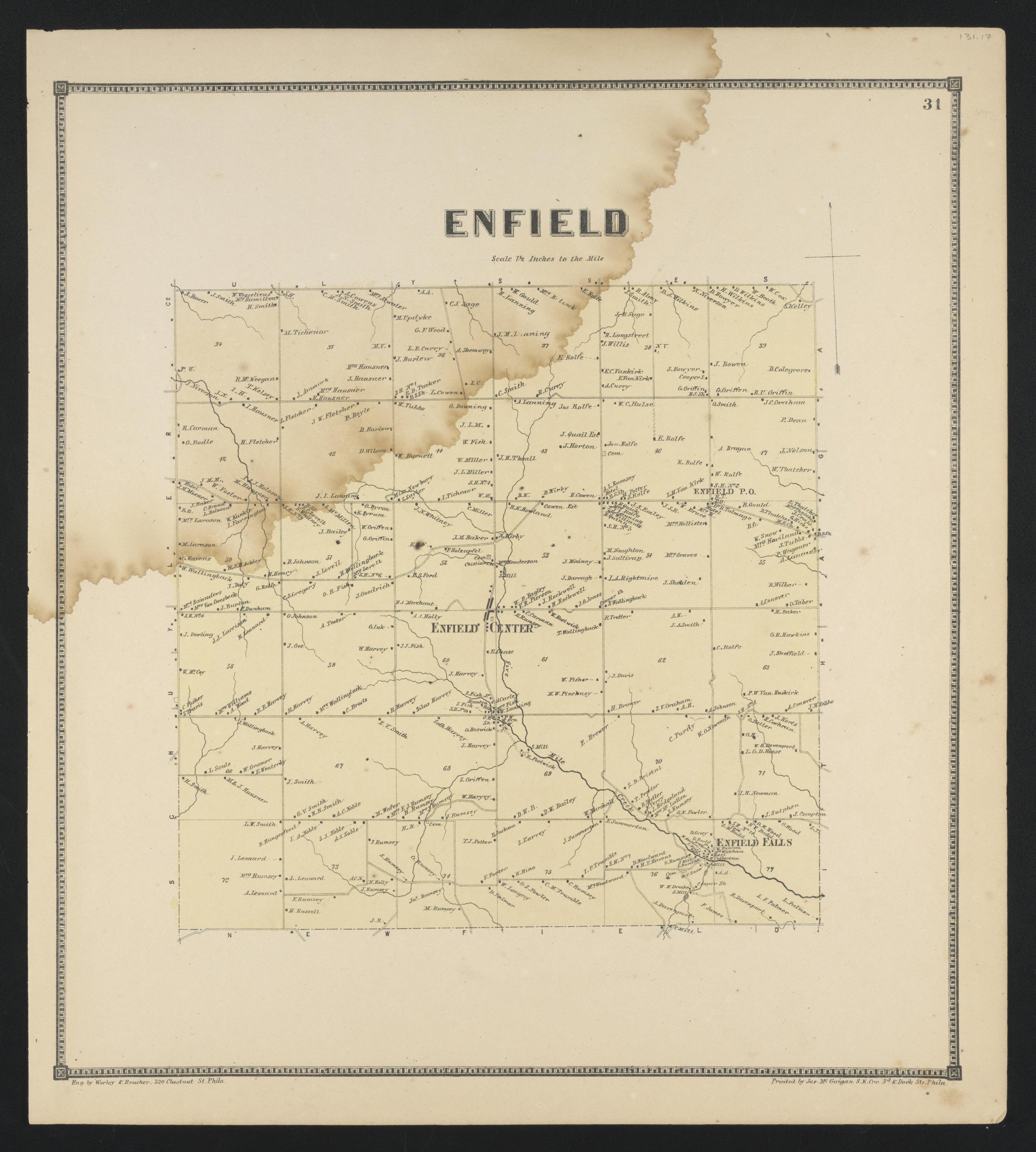 Image 23 of New Topographical Atlas of Tompkins County, New York from New Topographical Atlas of Tompkins County, New York : from Actual Surveys Especially for This Atlas 1866 by Relic Map Company