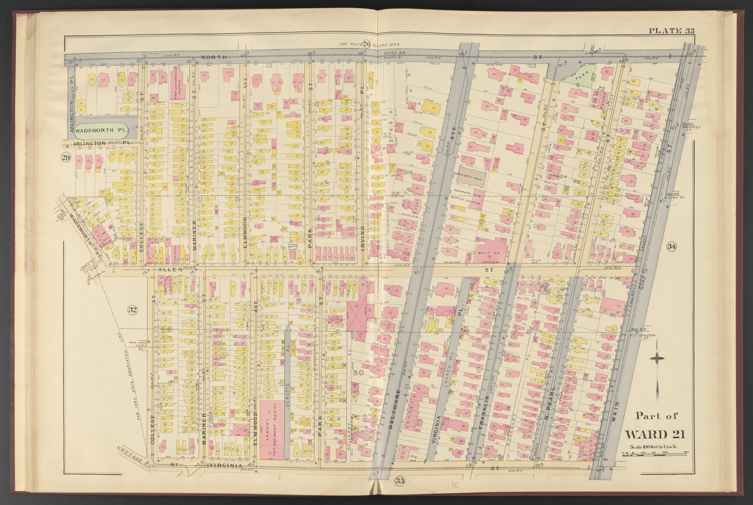 Image 11 of Atlas of the City of Buffalo, New York from Atlas of the City of Buffalo, New York 1894 by Relic Map Company